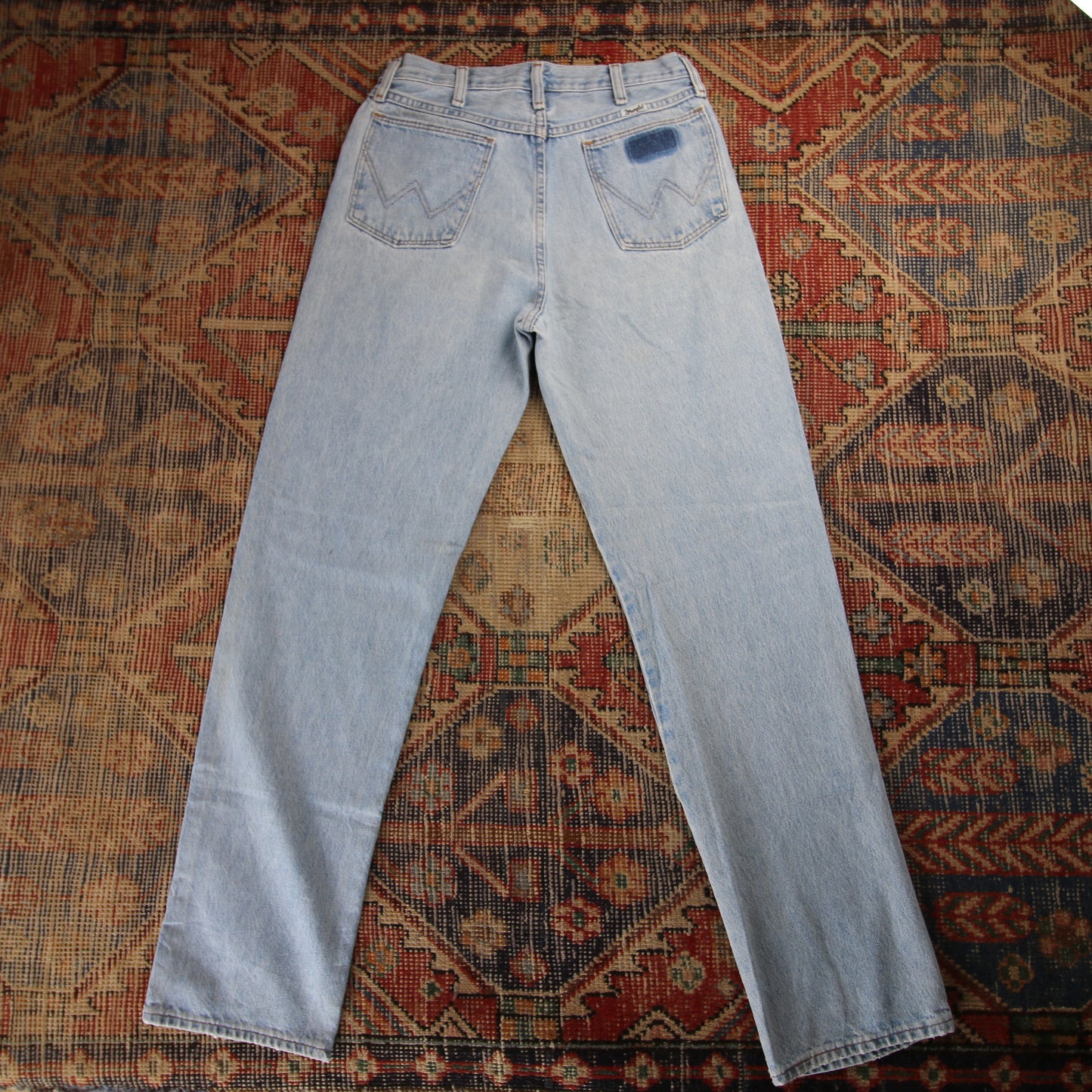 Wrangler W28 L32 Straight Leg Blue Denim Jeans
