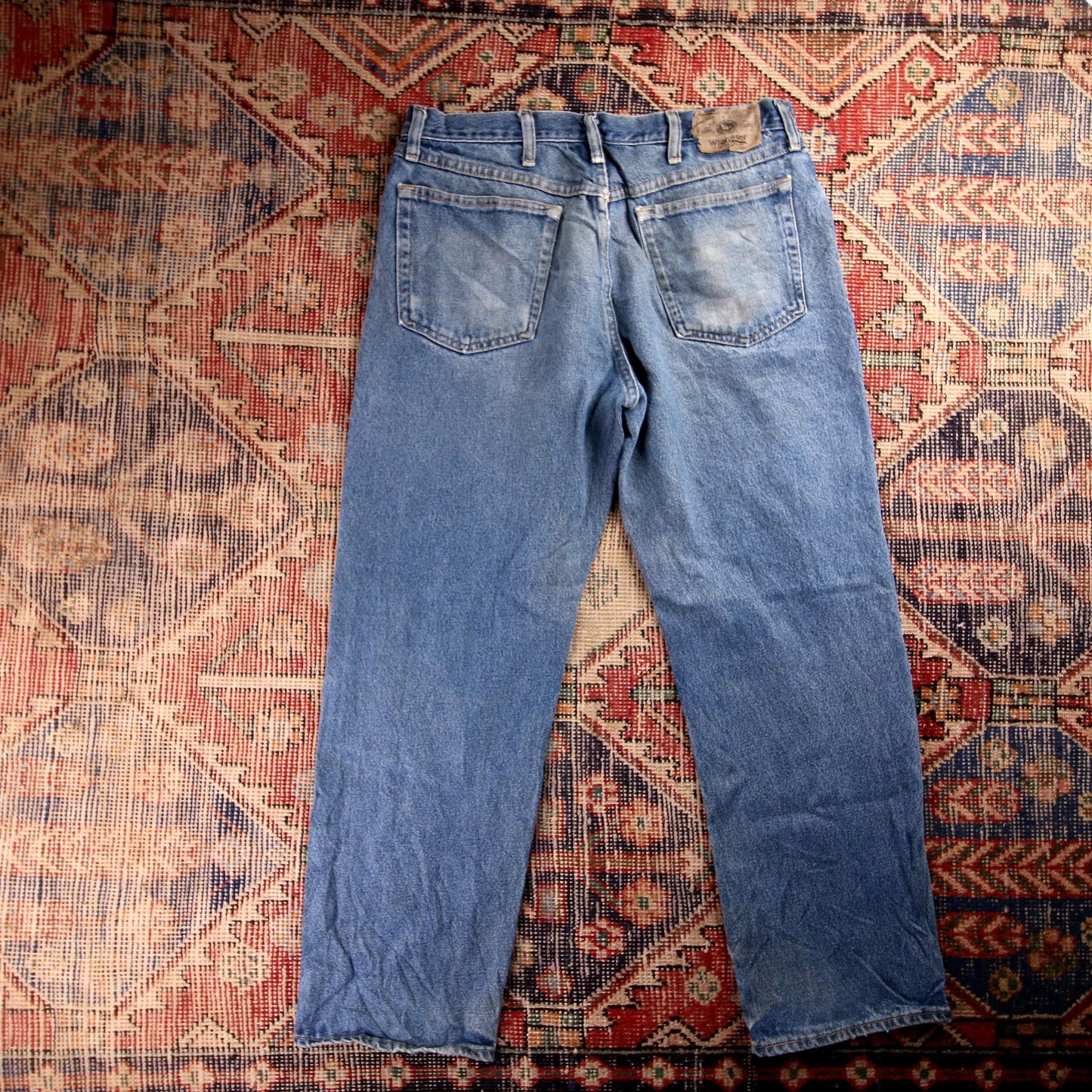 Wrangler W38 L29 Straight Blue Denim Jeans