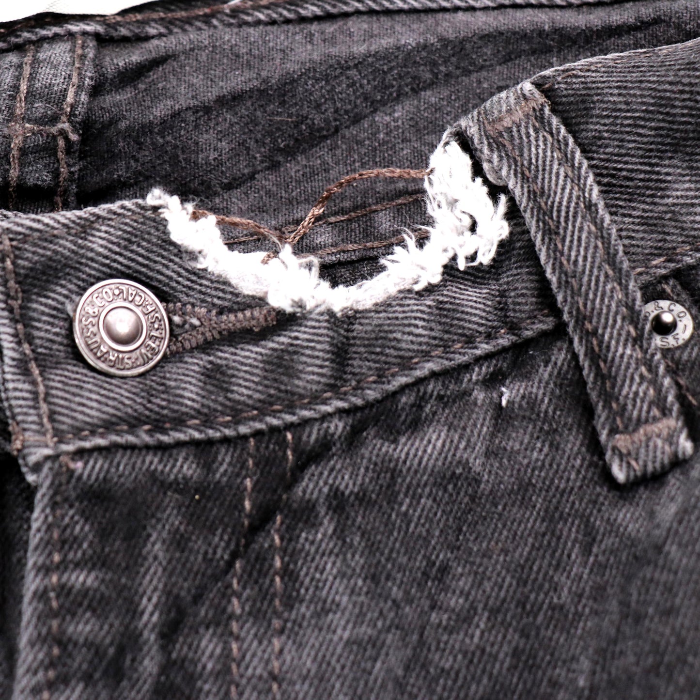 Levi's 505 W38 L33 Straight Leg Regular Fit Black Denim Jeans