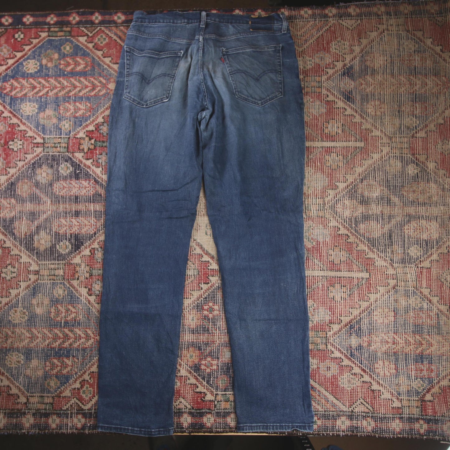 Levi's W40 L34 Straight Leg Loose Fit Blue Denim Jeans