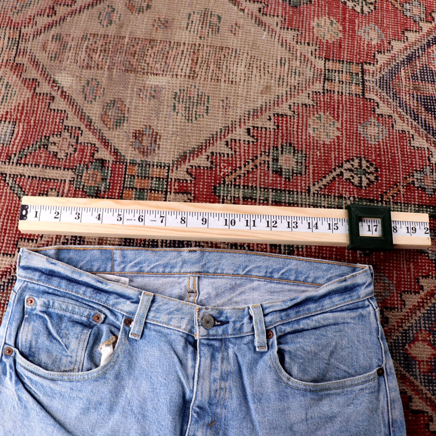 Levi's 512 Orange Tab W24 L30 Tapered Leg Slim Fit Blue Denim Jeans