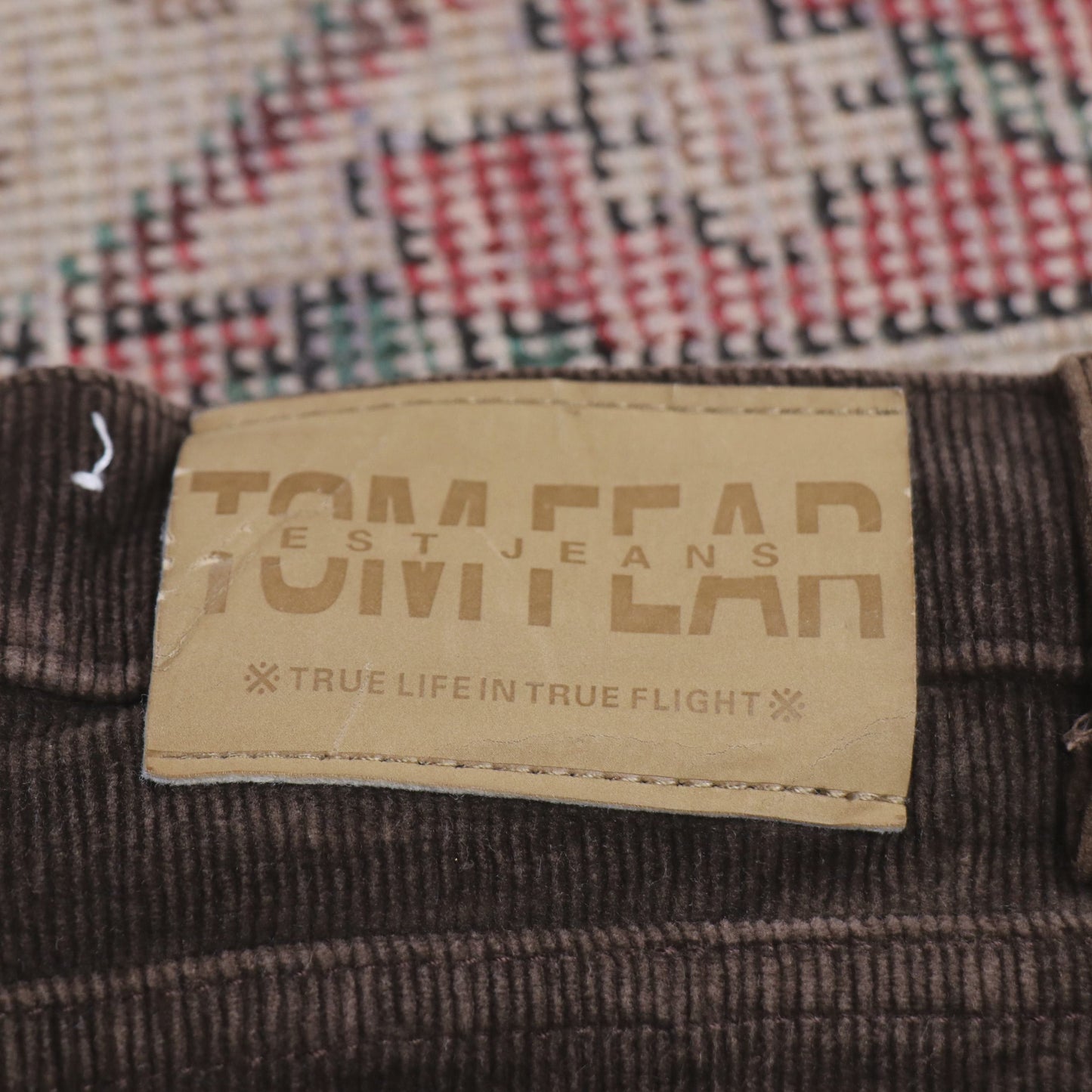 Unbranded W34 L27 Straight Leg Brown Corduroy Trousers