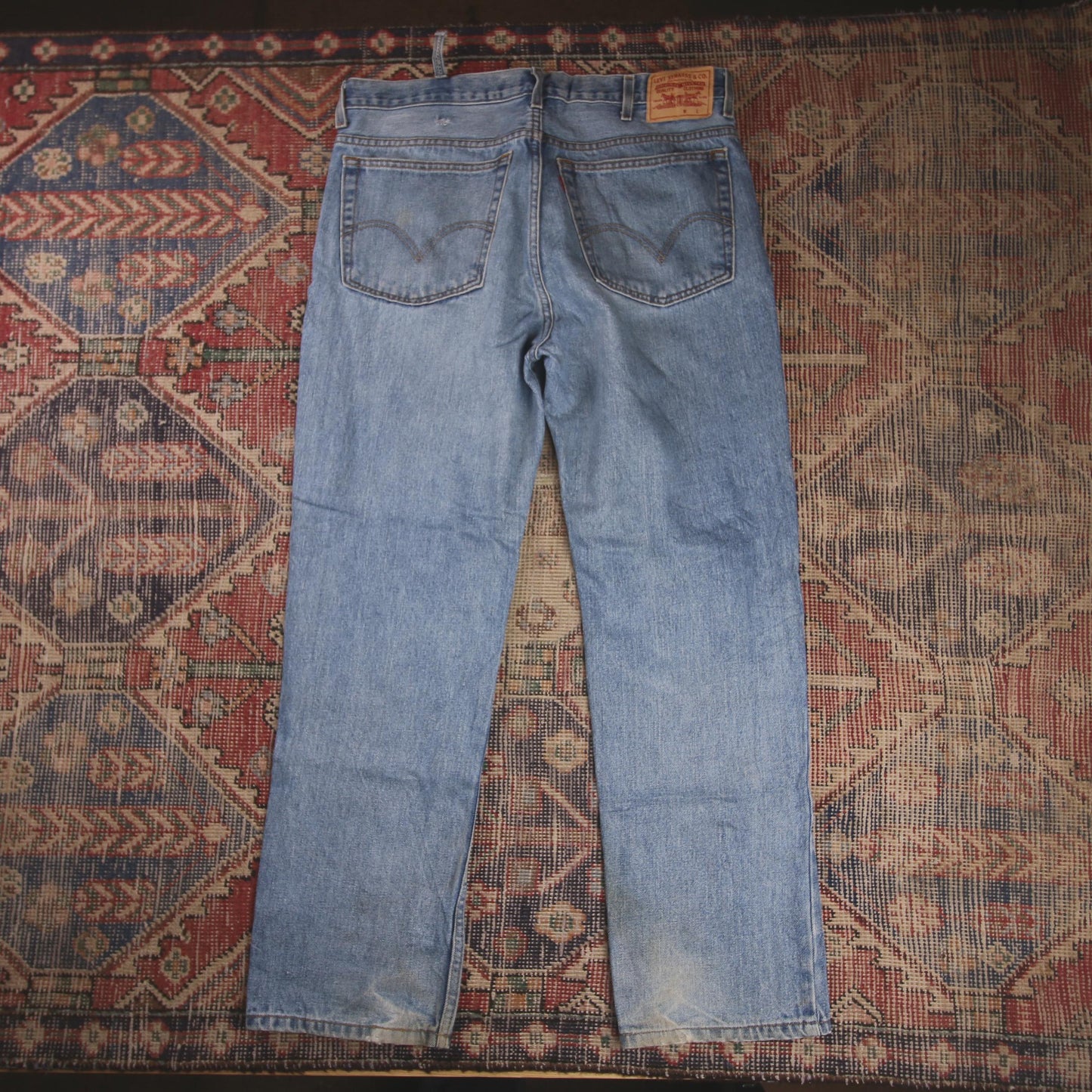 Levi's 550 W38 L30 Tapered Leg Relaxed Fit Blue Denim Jeans