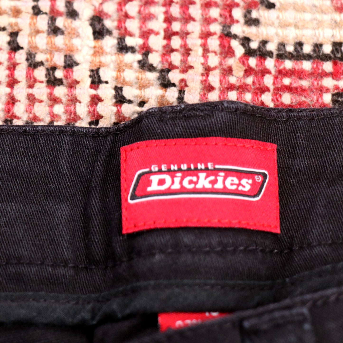 Dickies W34 L27 Straight Leg Black Cotton Blend Trousers