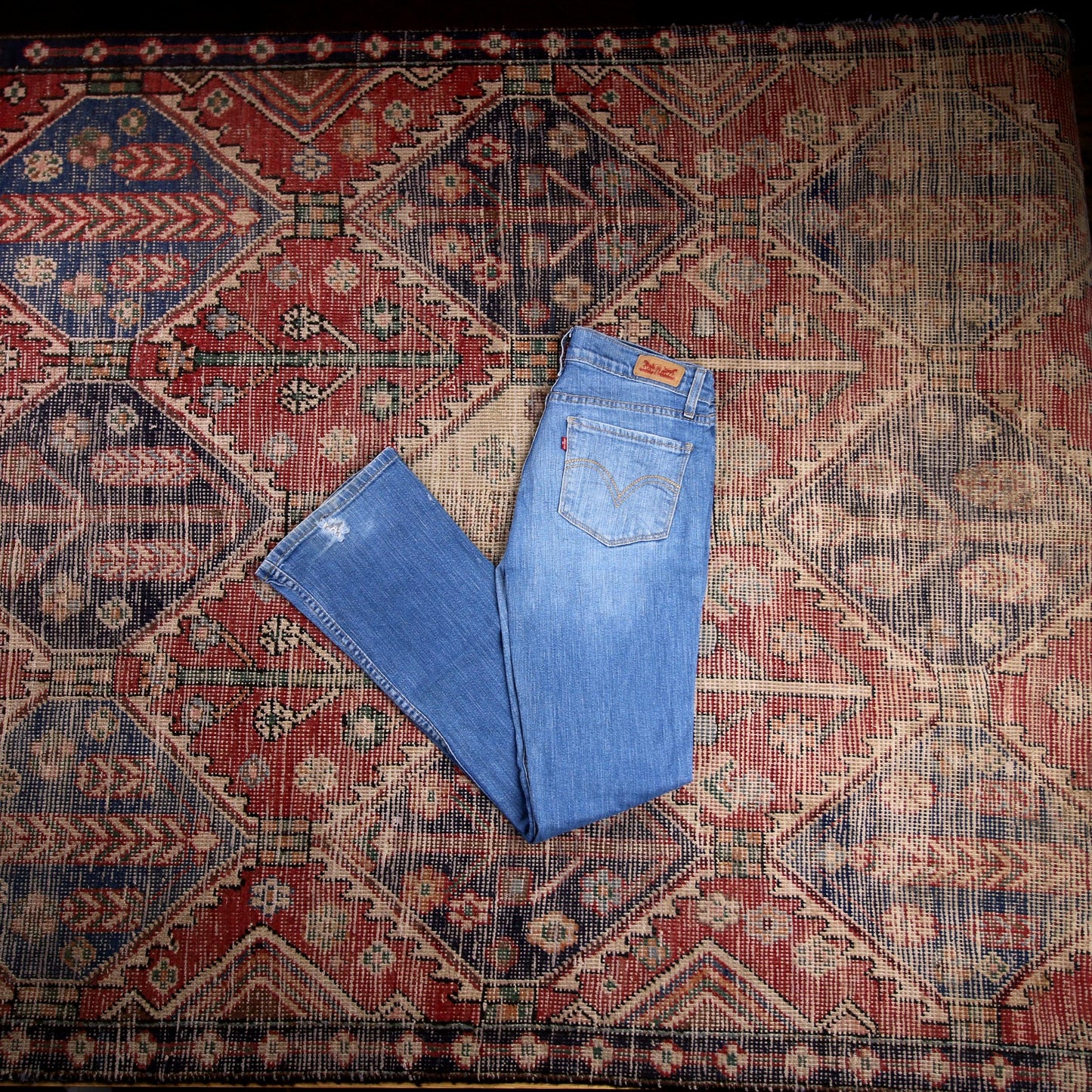 Levi's 524 W28 L31 Flared Blue Denim Jeans