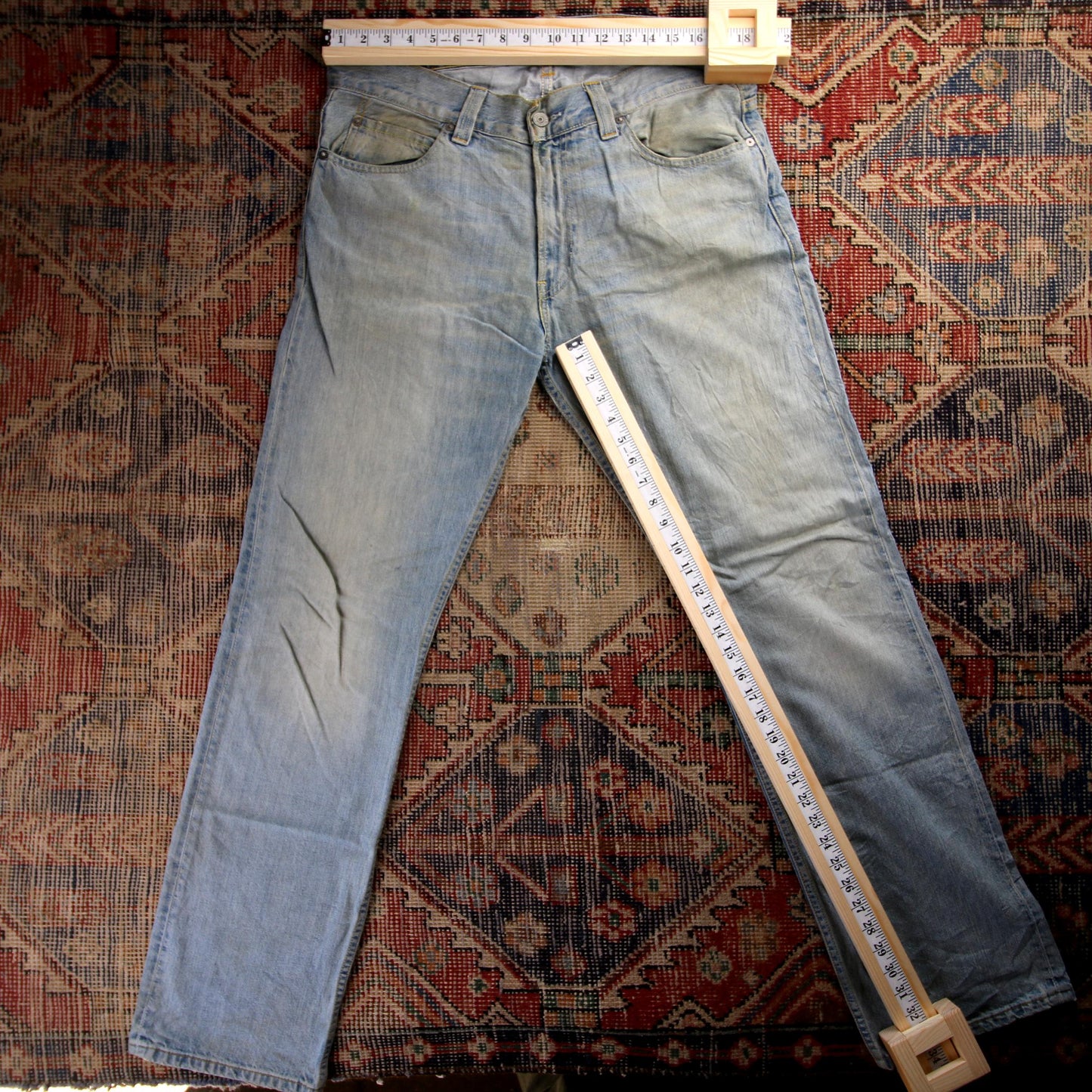 Levi's 506 Red Tab W28 L34 Straight Leg Blue Denim Jeans