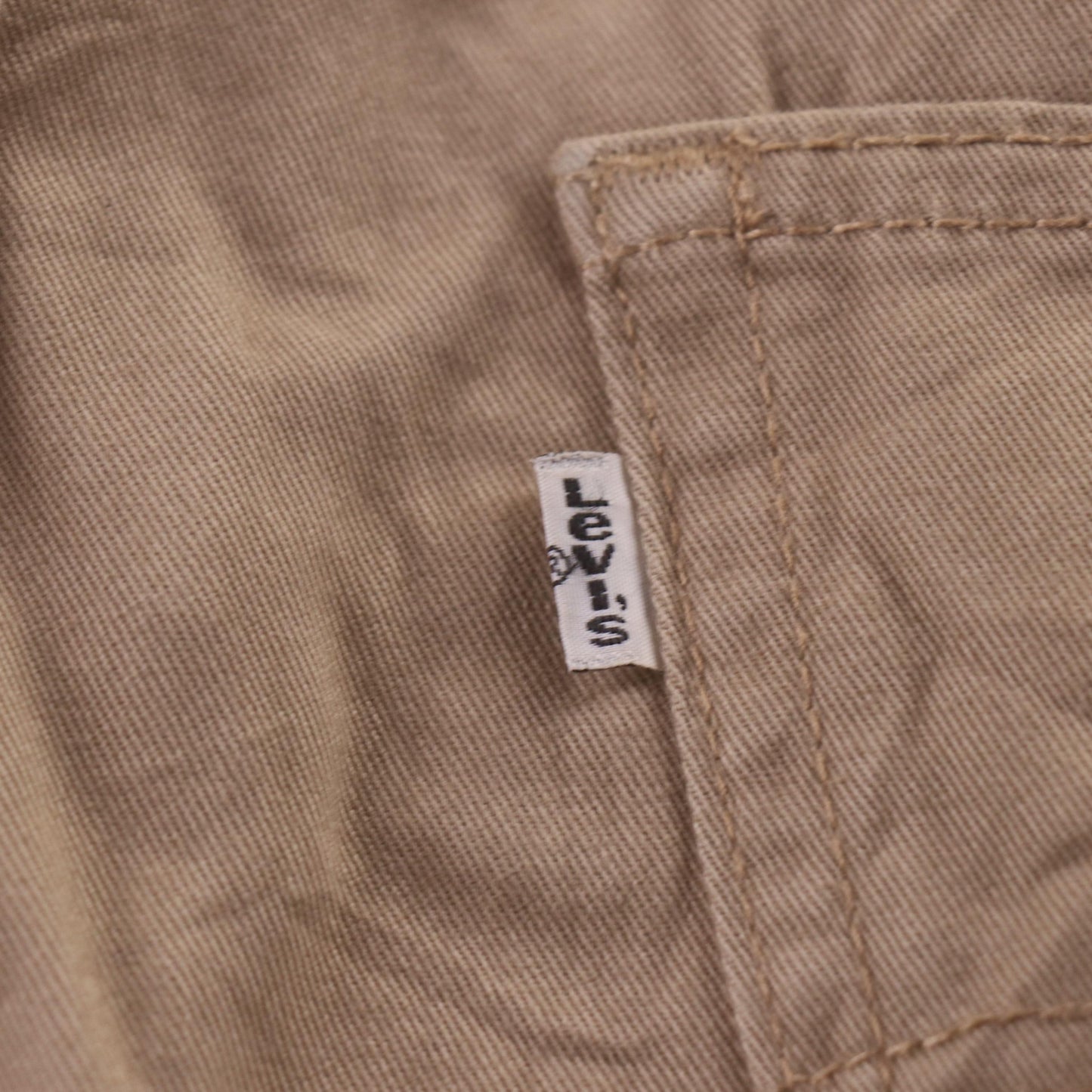 Levi's 505 Red Tab W34 L32 Straight Leg Regular Fit Beige Denim Jeans