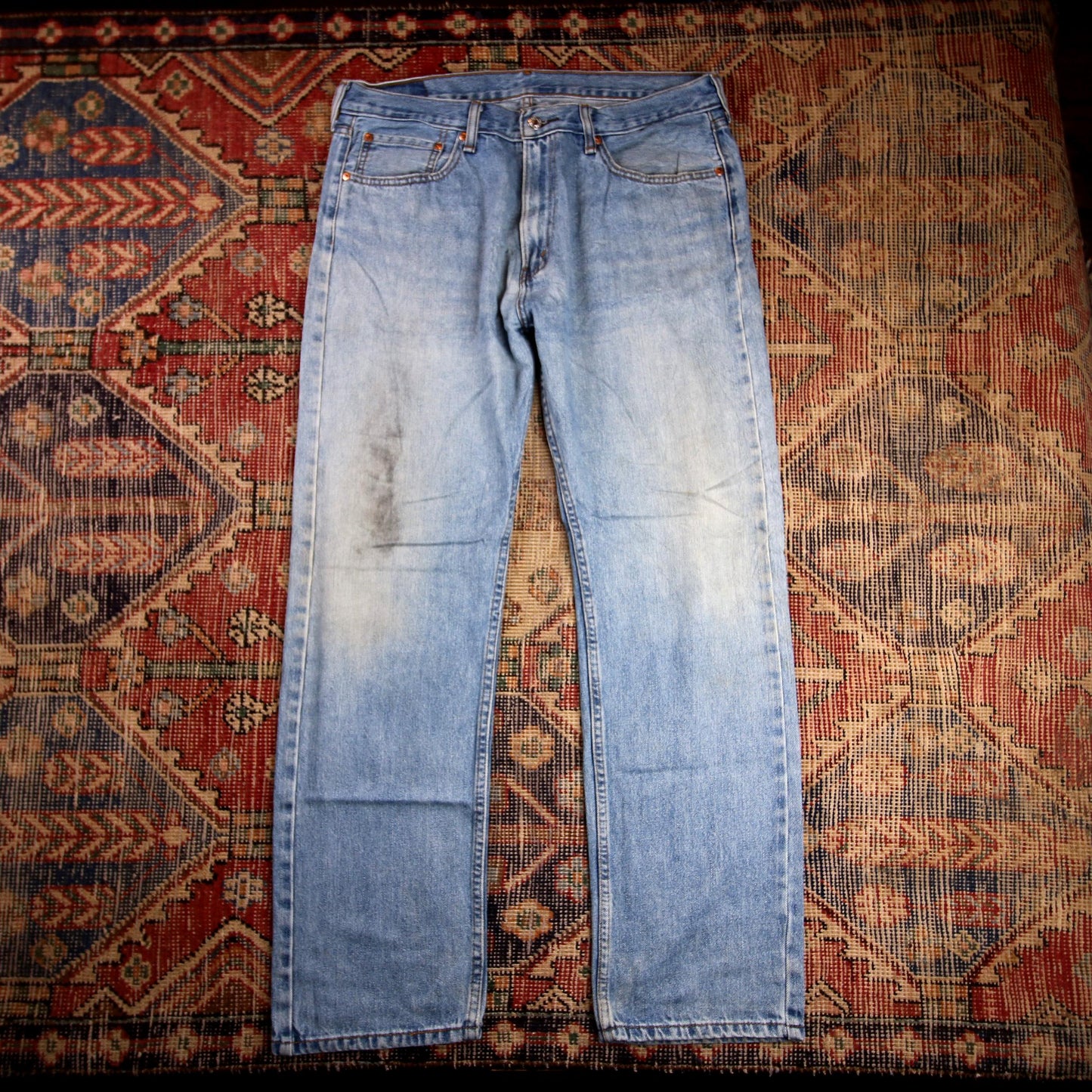 Levi's 505 W36 L31 Straight Leg Regular Fit Blue Denim Jeans
