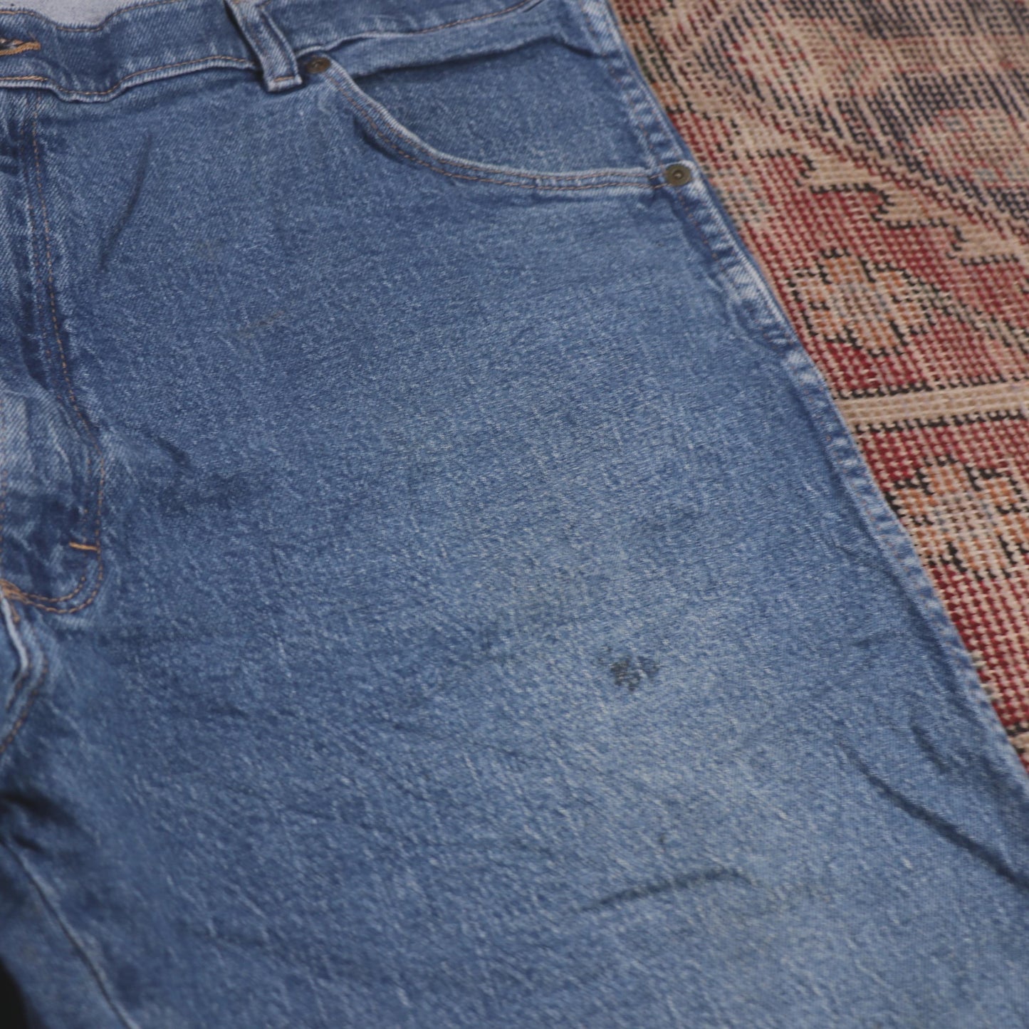 Wrangler W40 L26 Straight Leg Relaxed Fit Blue Denim Jeans