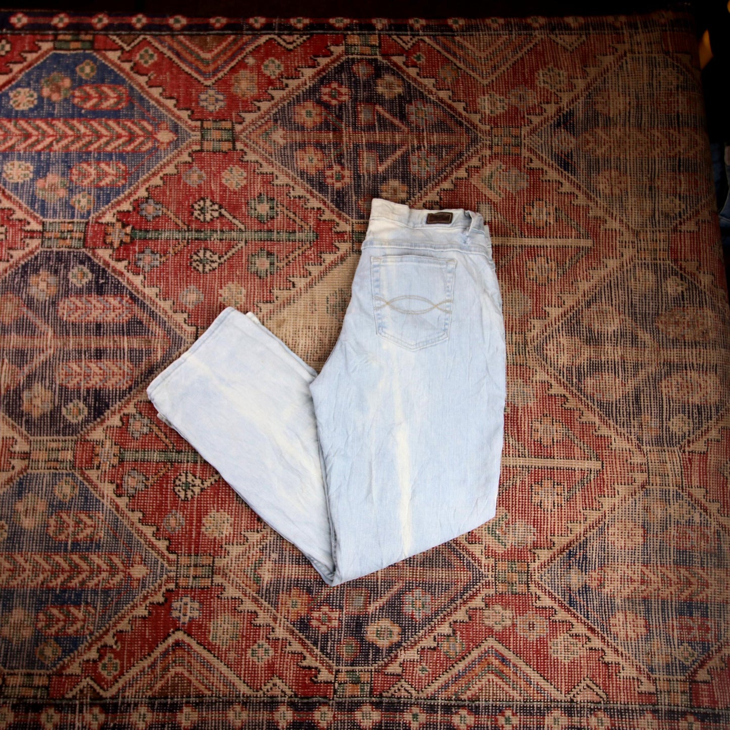 Lee W32 L28 Straight Leg Relaxed Fit Blue Denim Jeans