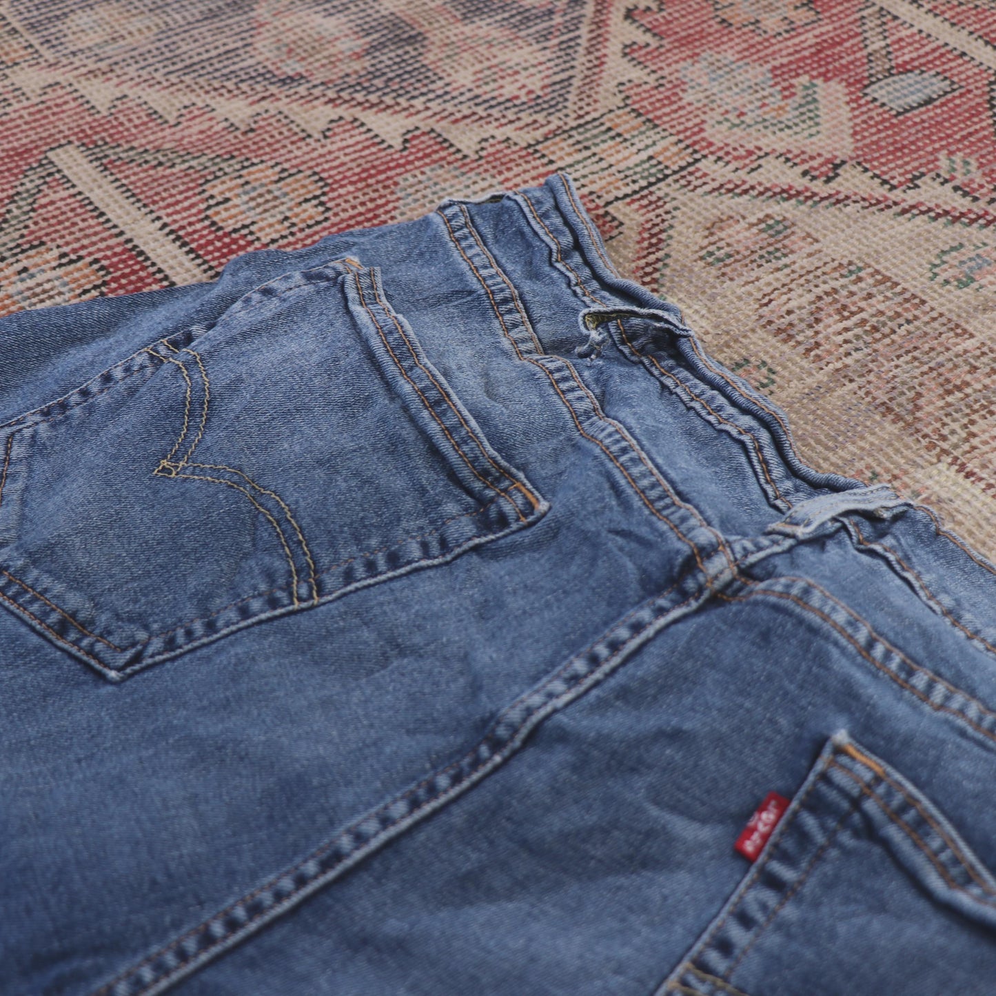 Levi's W38 L28 Straight Leg Blue Denim Jeans