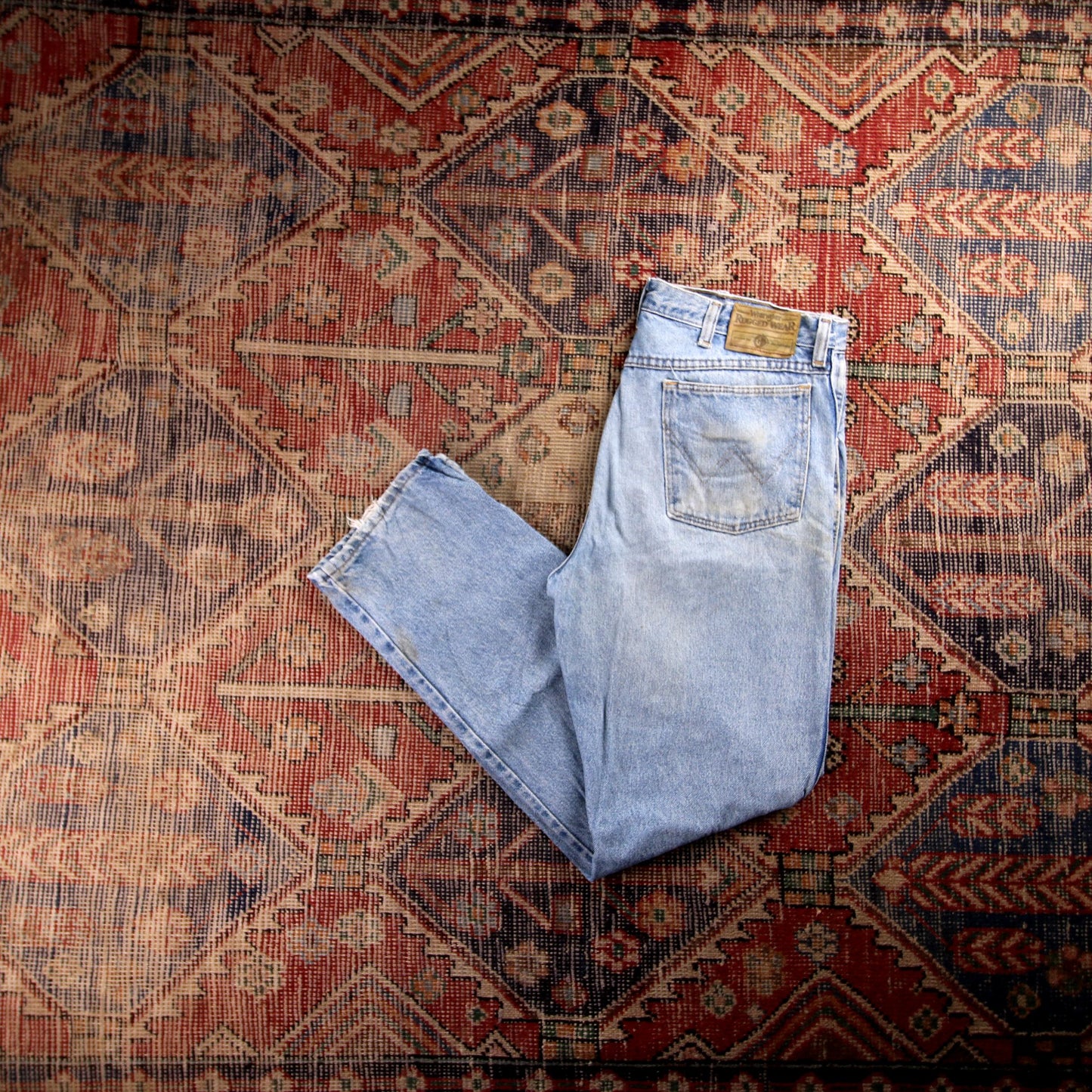 Wrangler W34 L31 Straight Leg Blue Denim Jeans