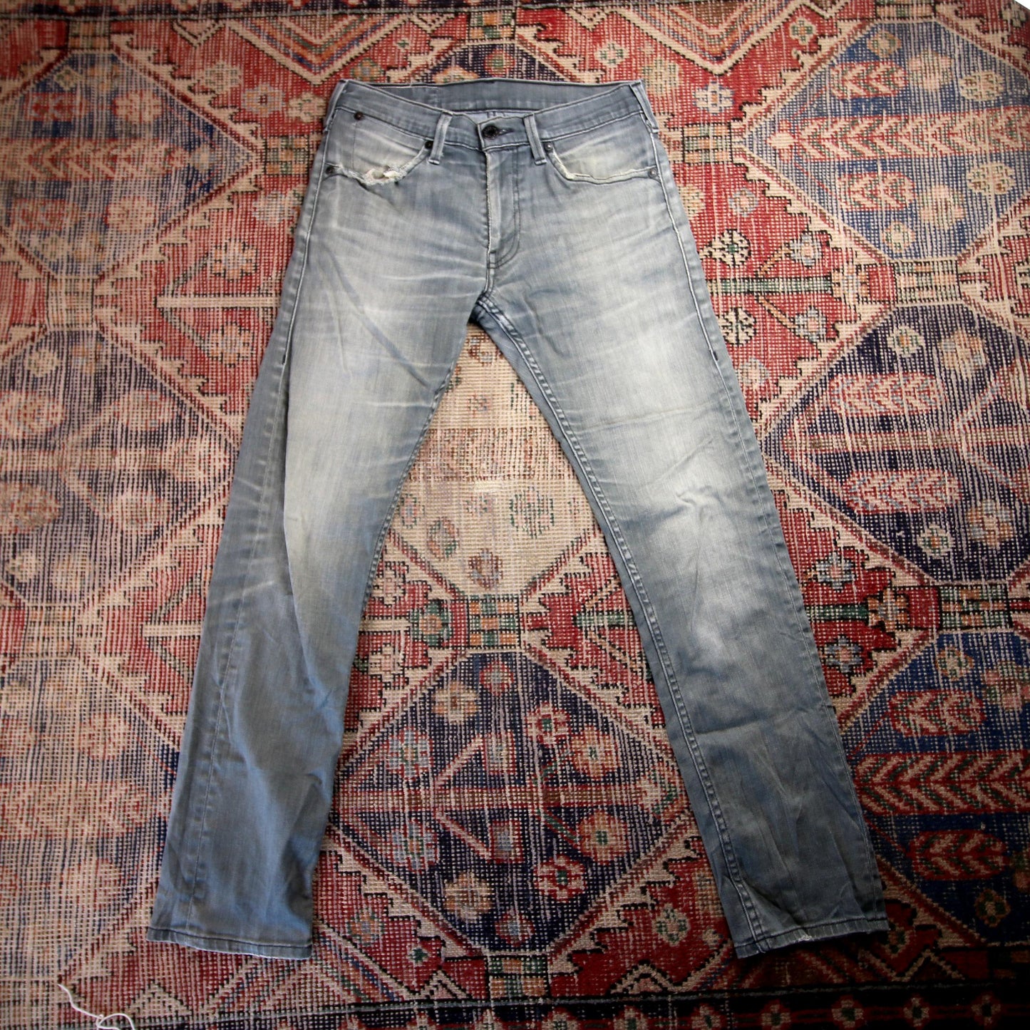 Levi's W30 L29 Slim Fit Grey Denim Jeans