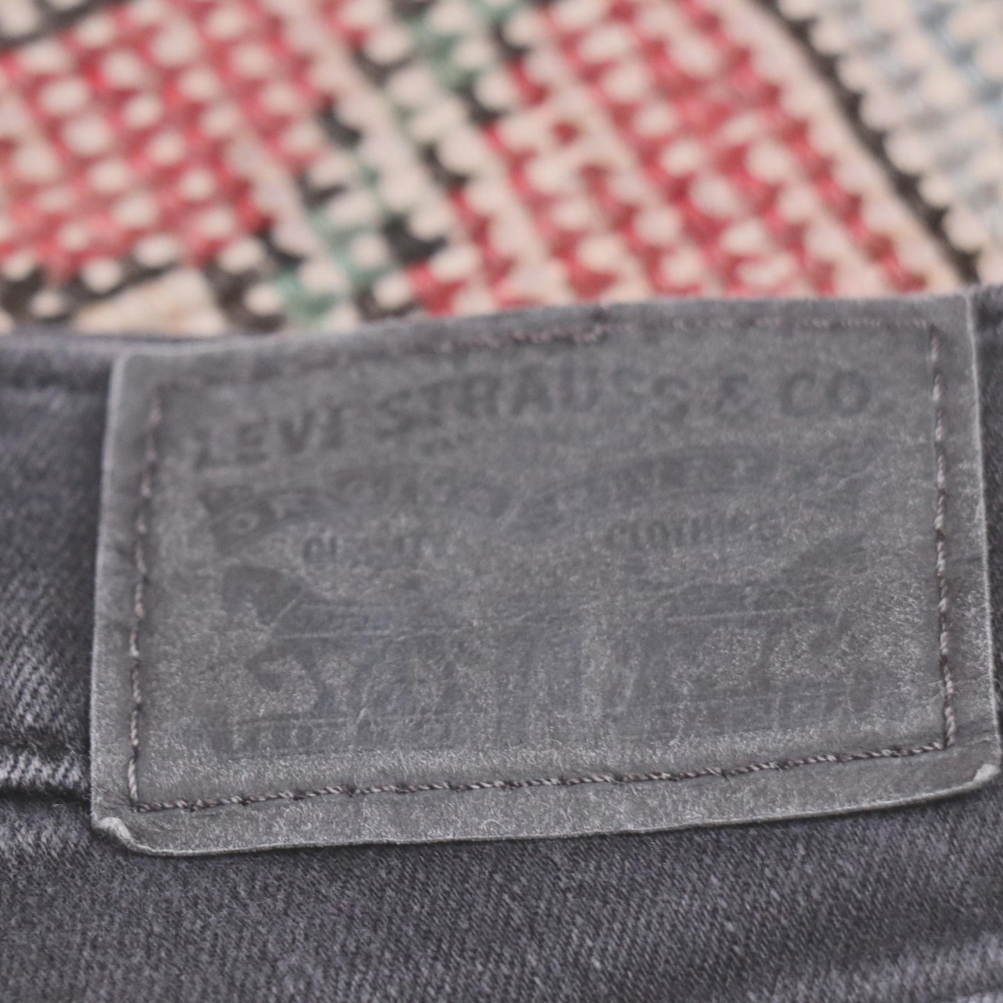 Levi's 314 W30 L29 Straight Leg Black Denim Jeans