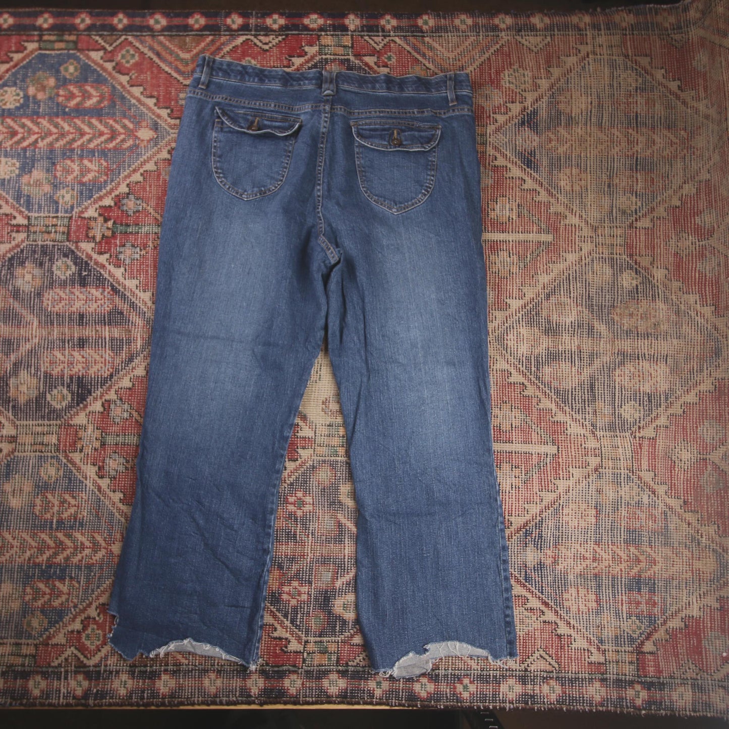Lee W40 L27 Straight Leg Loose Fit Blue Denim Jeans