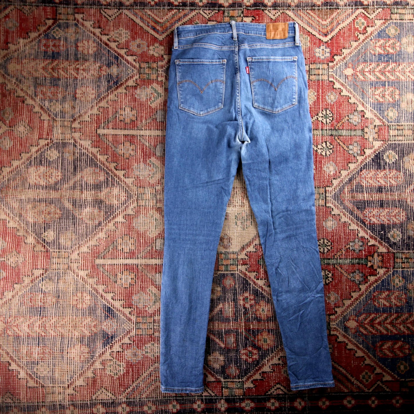 Levi's 721 Red Tab W32 L29 Skinny Blue Denim Jeans