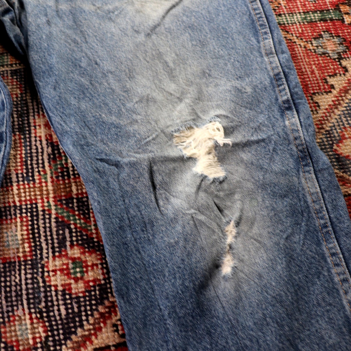 Wrangler W36 L30 Straight Leg Blue Denim Jeans