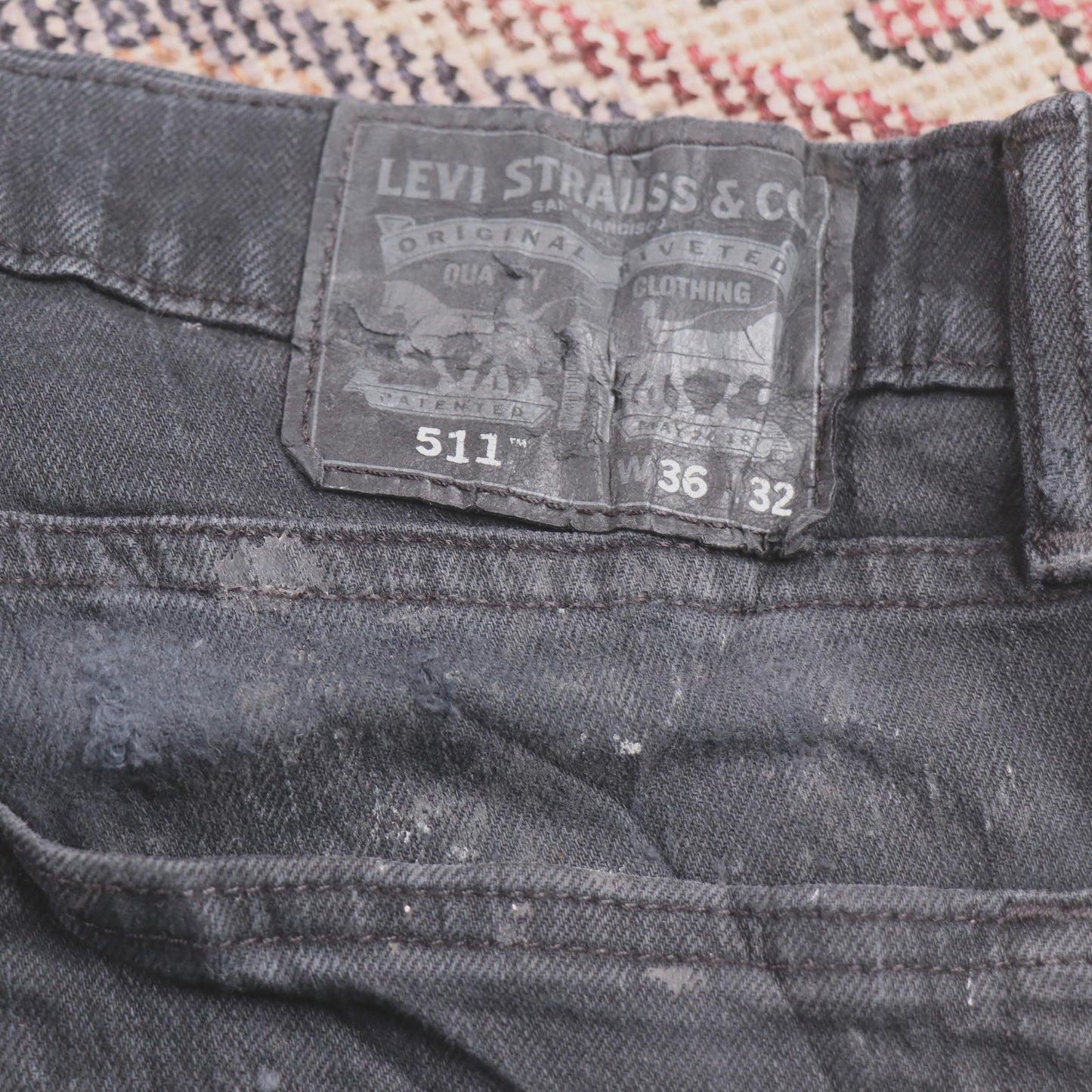 Levi's 511 W36 L28 Slim Fit Black Denim Jeans