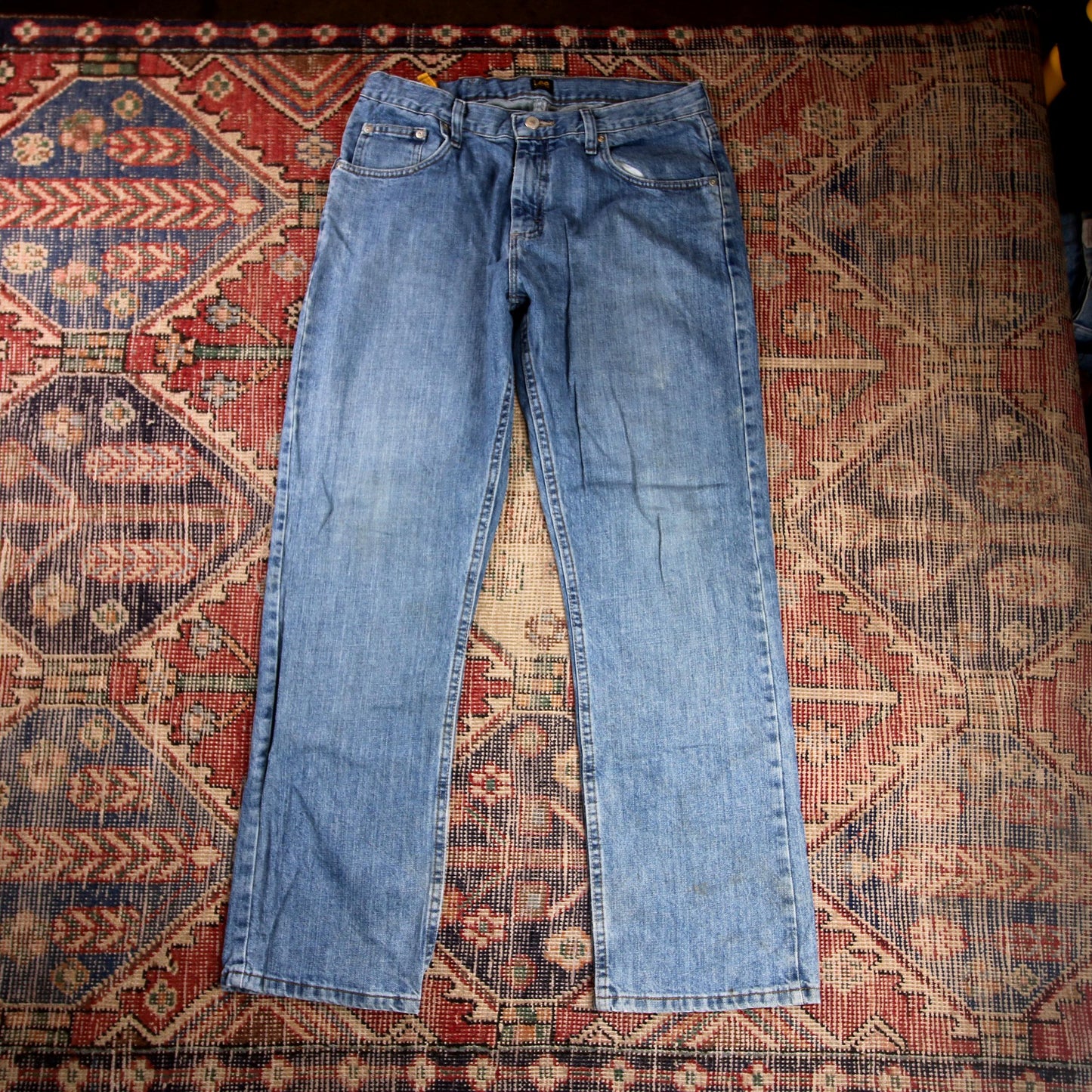 Lee W30 L30 Straight Leg Relaxed Fit Blue Denim Jeans