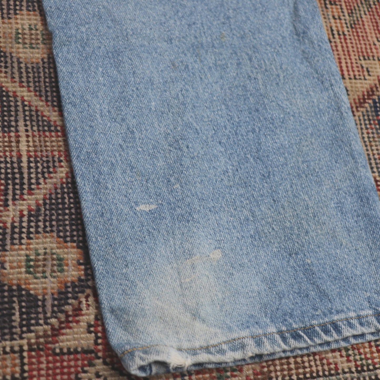 Lee W38 L28 Straight Leg Loose Fit Blue Denim Jeans