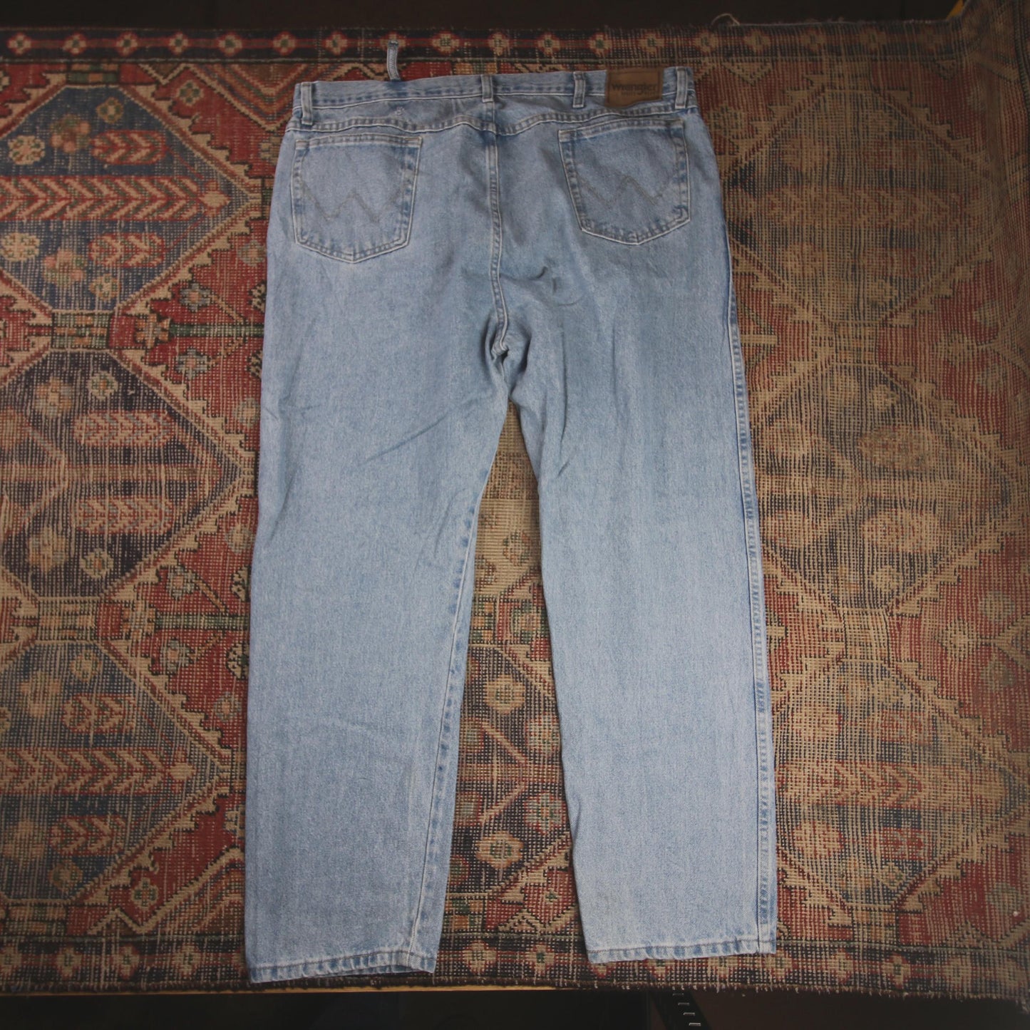Wrangler W40 L30 Straight Leg Relaxed Fit Blue Denim Jeans