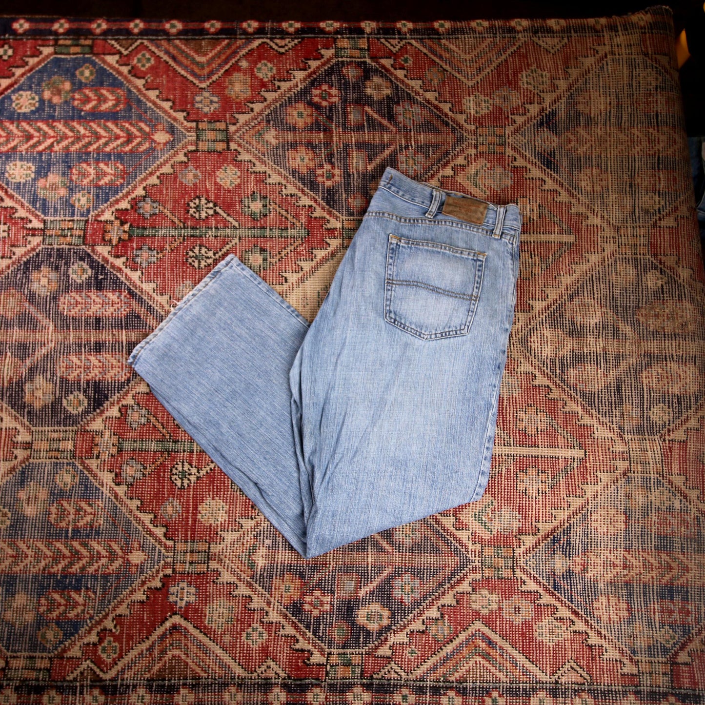 Lee W40 L29 Straight Leg Relaxed Fit Blue Denim Jeans