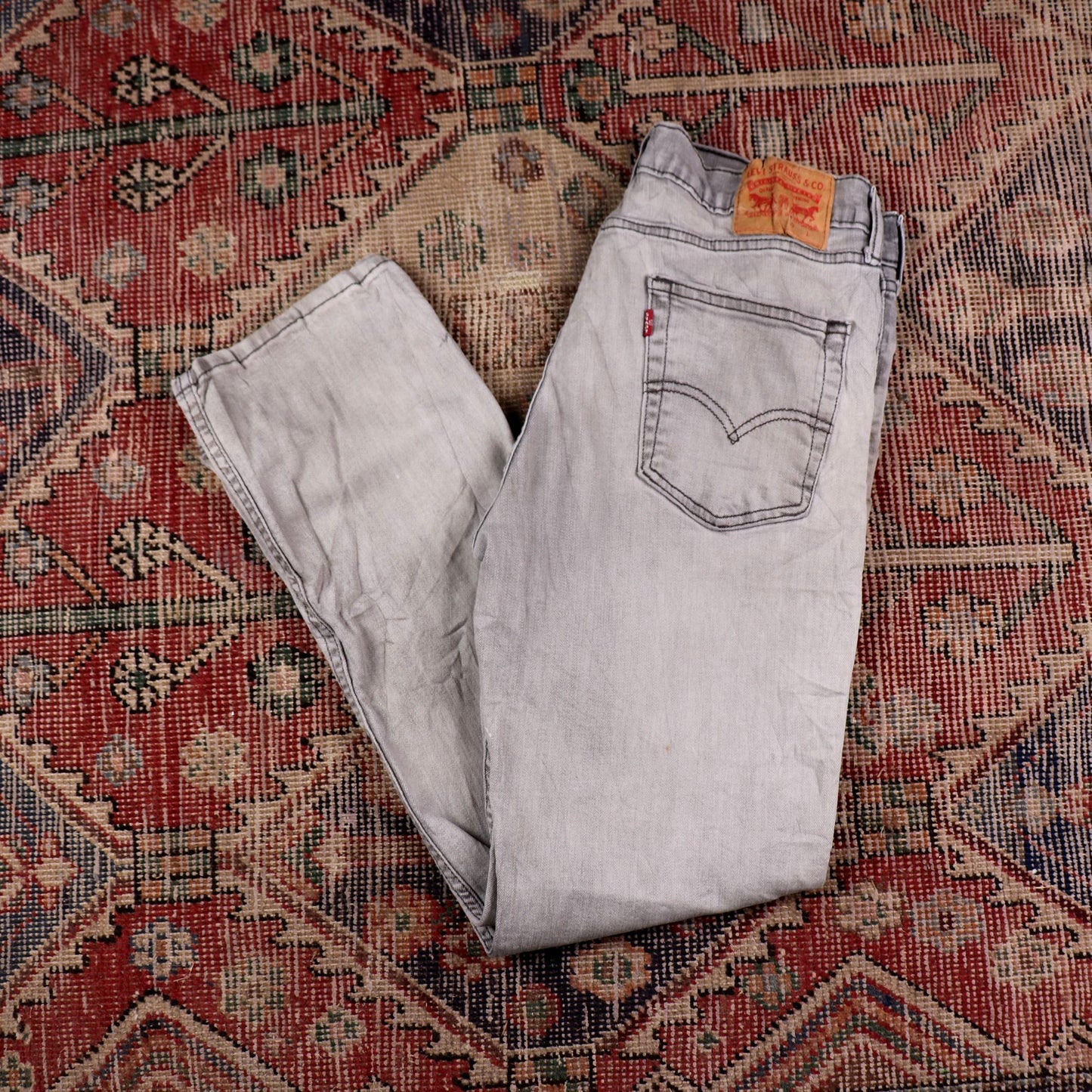 Levi's W32 L28 Straight Leg Grey Denim Jeans
