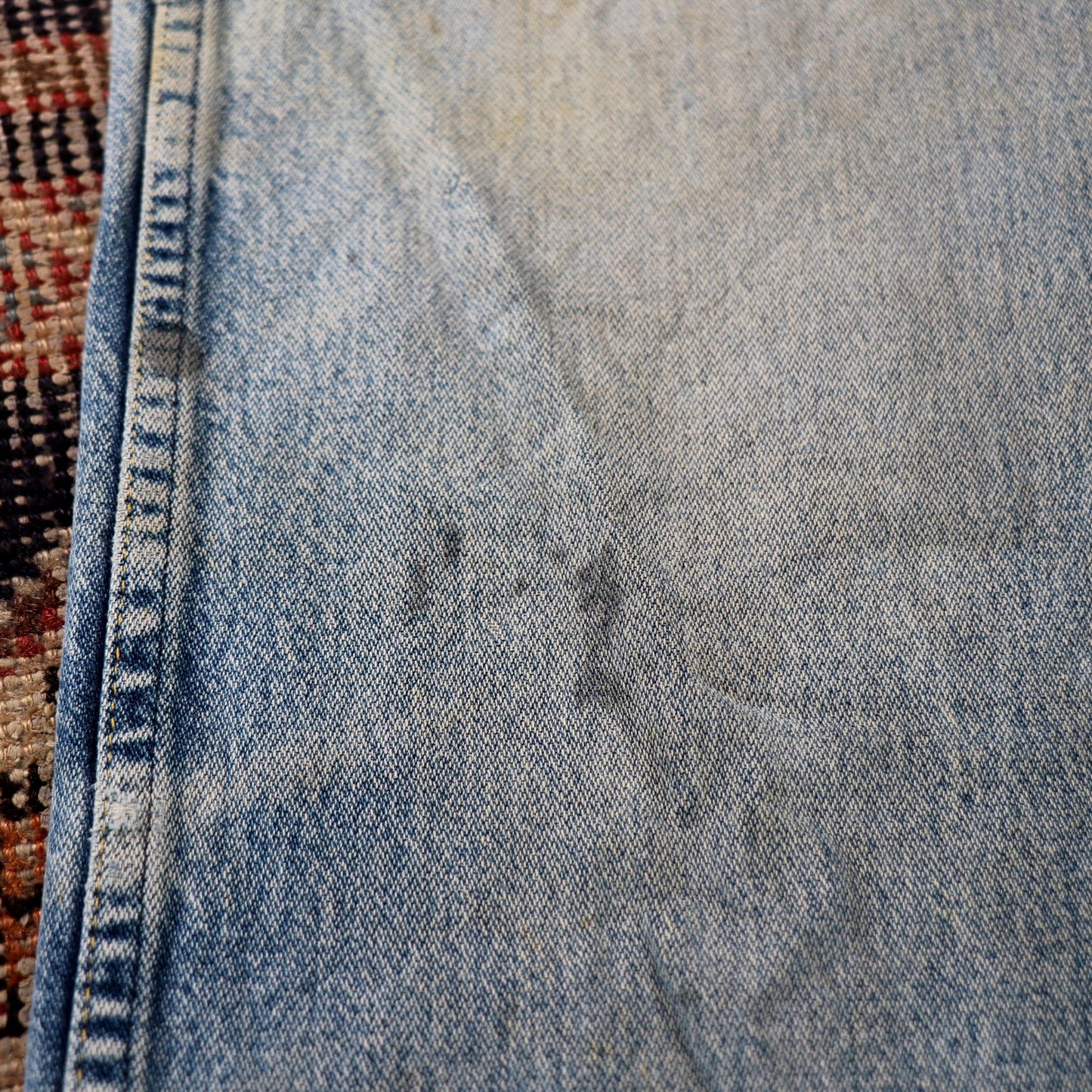 Wrangler W36 L32 Straight Leg Relaxed Fit Blue Denim Jeans