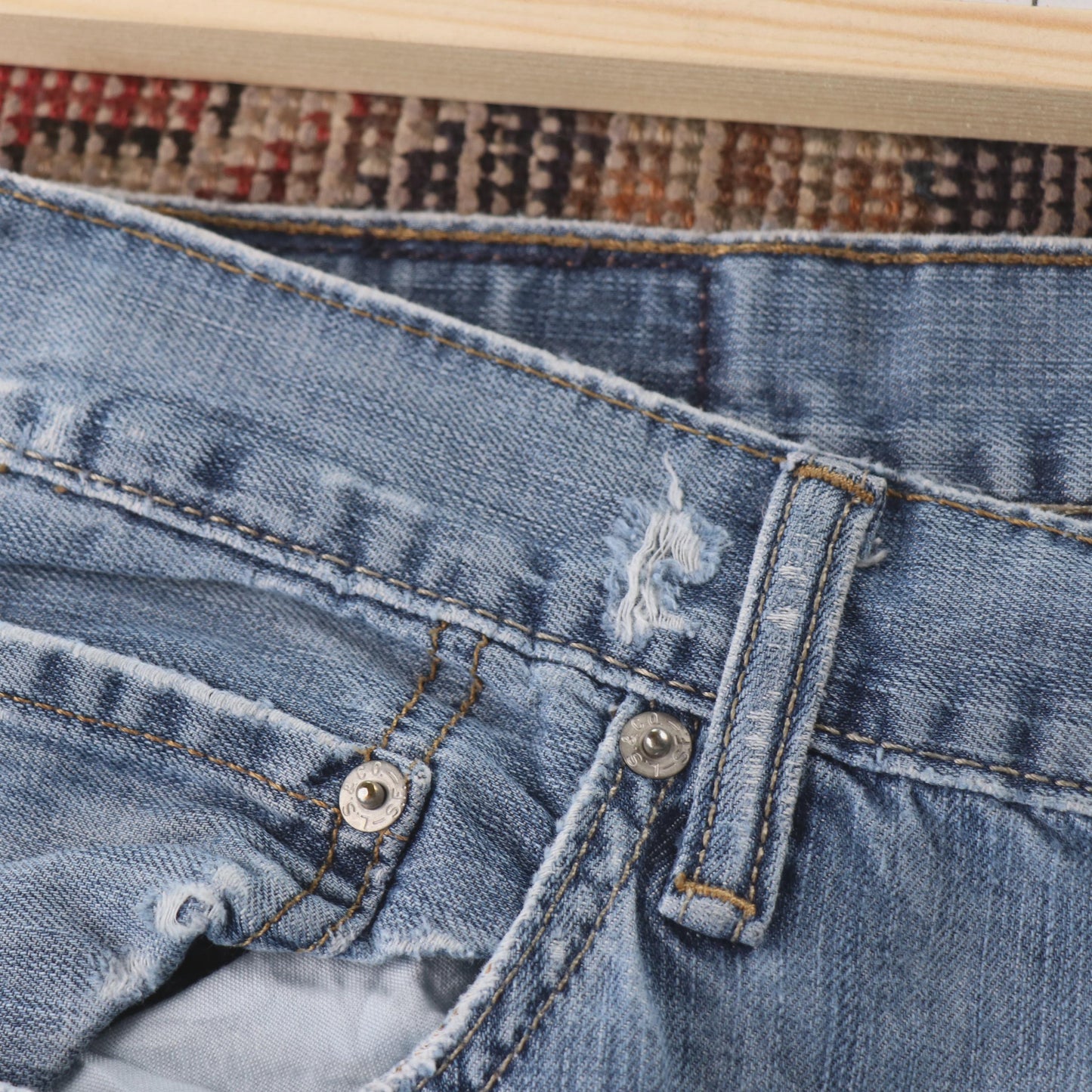 Levi's 505 Red Tab W34 L33 Straight Leg Regular Fit Blue Denim Jeans