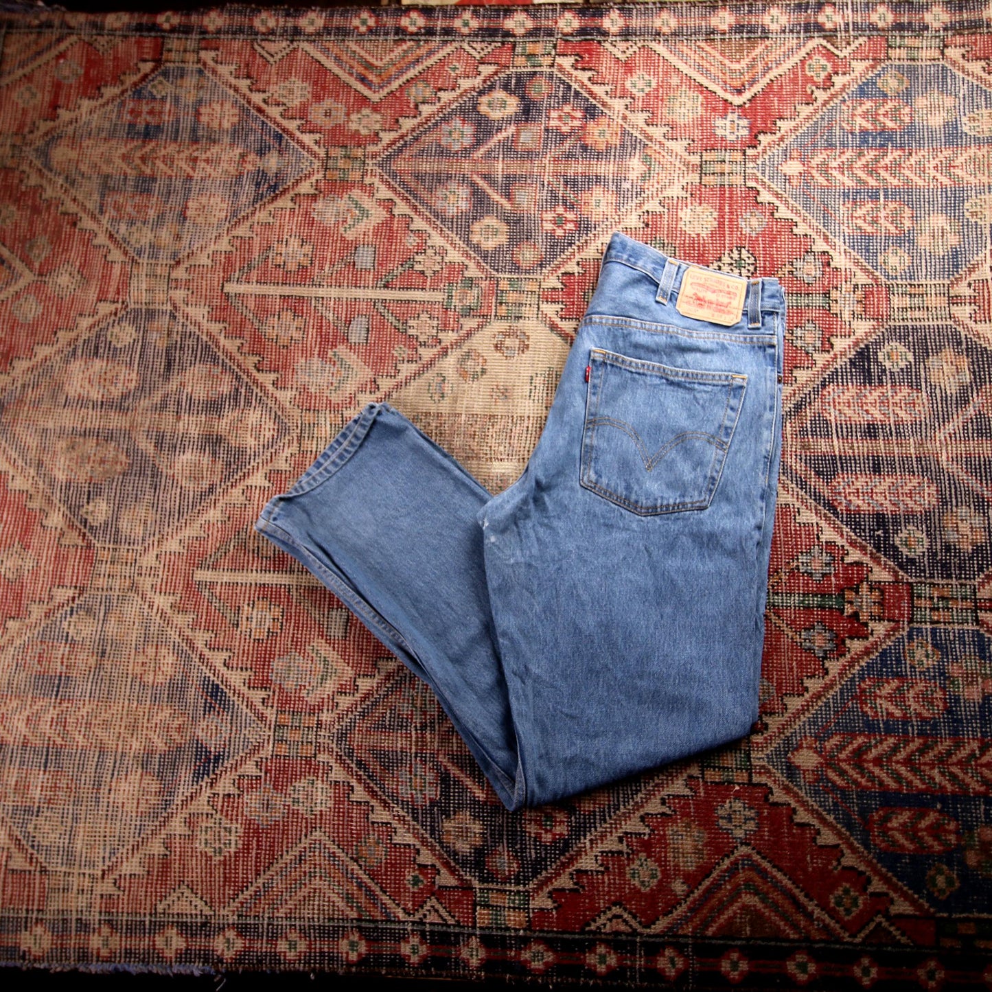 Levi's 505 W36 L32 Straight Leg Regular Fit Blue Denim Jeans