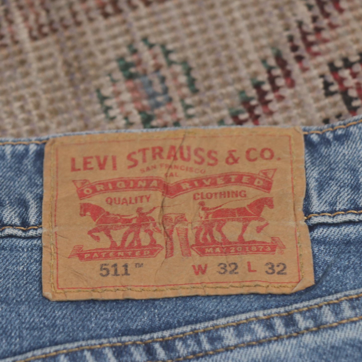 Levi's 511 W34 L28 Slim Fit Blue Denim Jeans