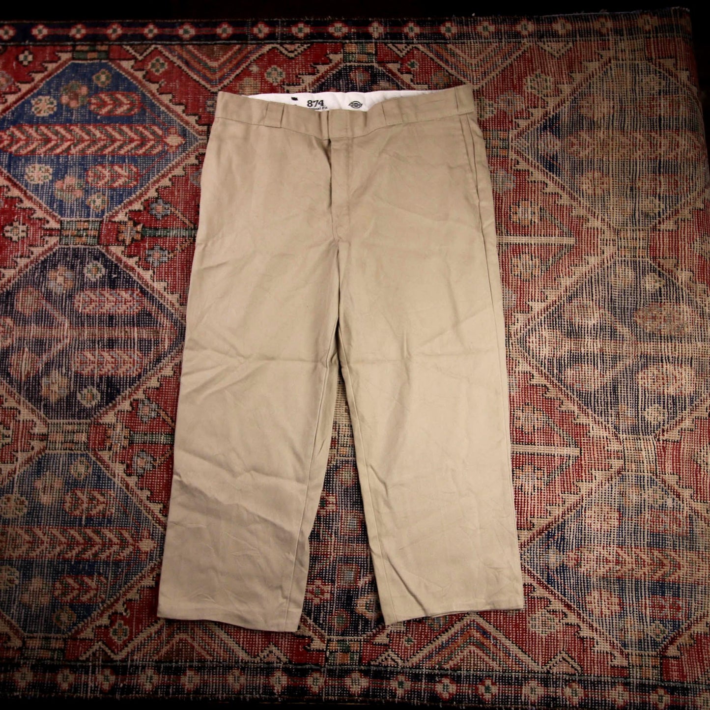 Dickies 874 W36 L24 Straight Leg Beige Cotton Blend Trousers