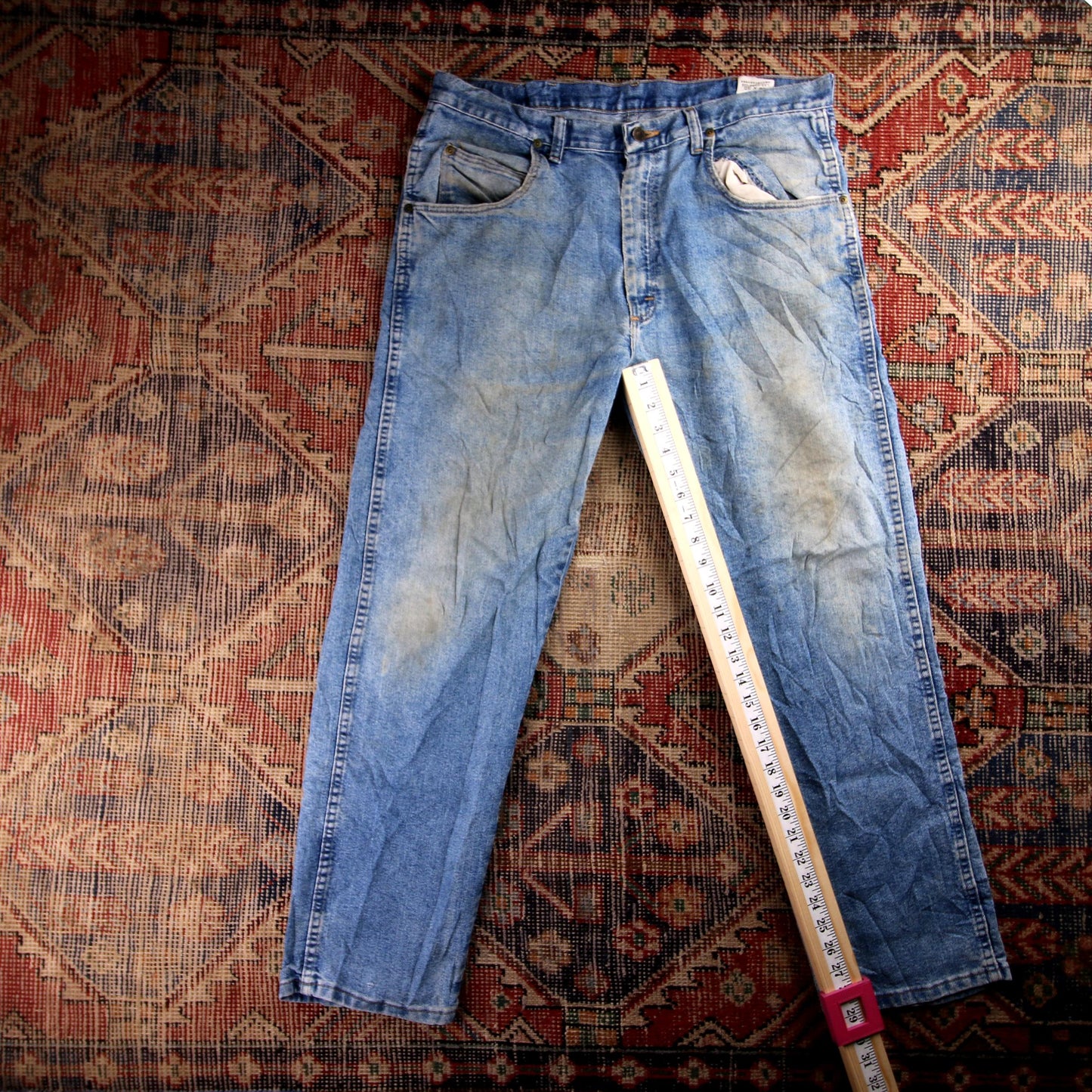 Wrangler W36 L29 Relaxed Blue Denim Jeans