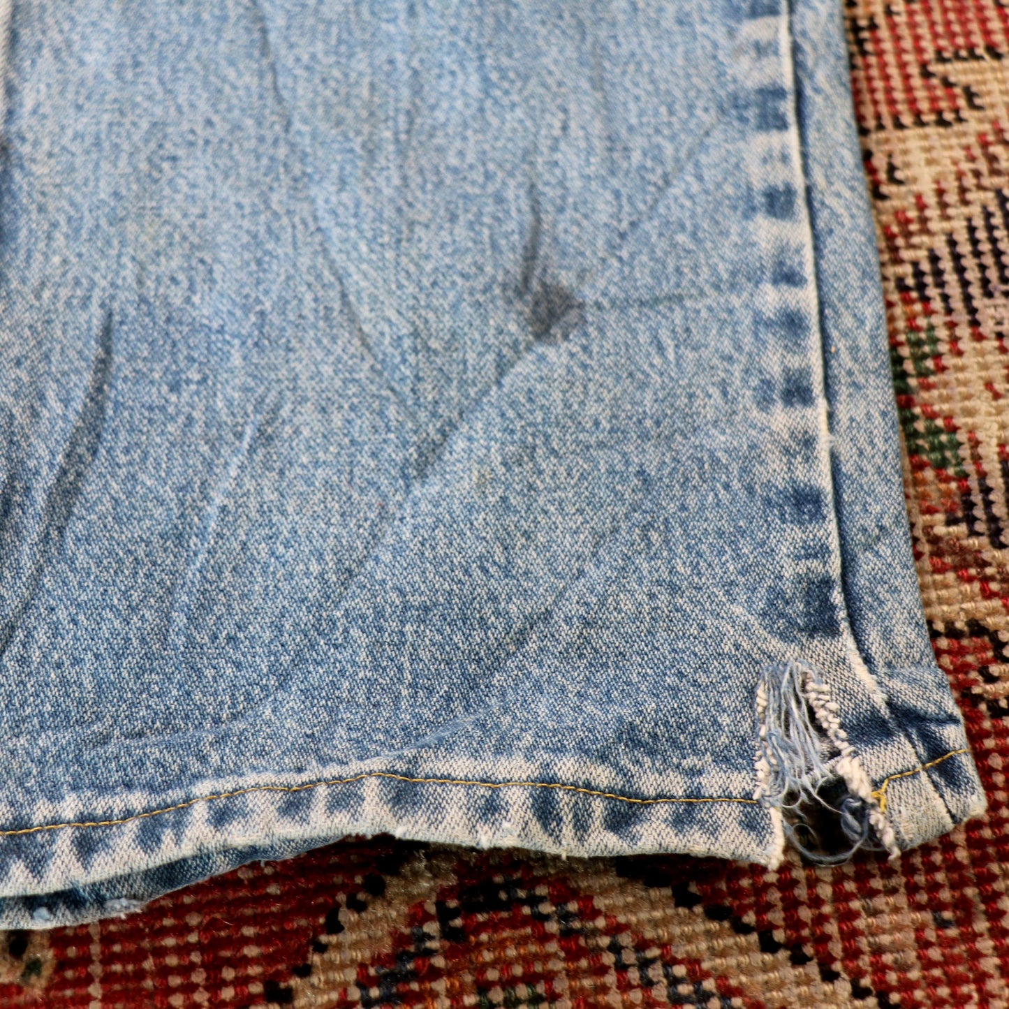 Wrangler W36 L32 Straight Leg Relaxed Fit Blue Denim Jeans