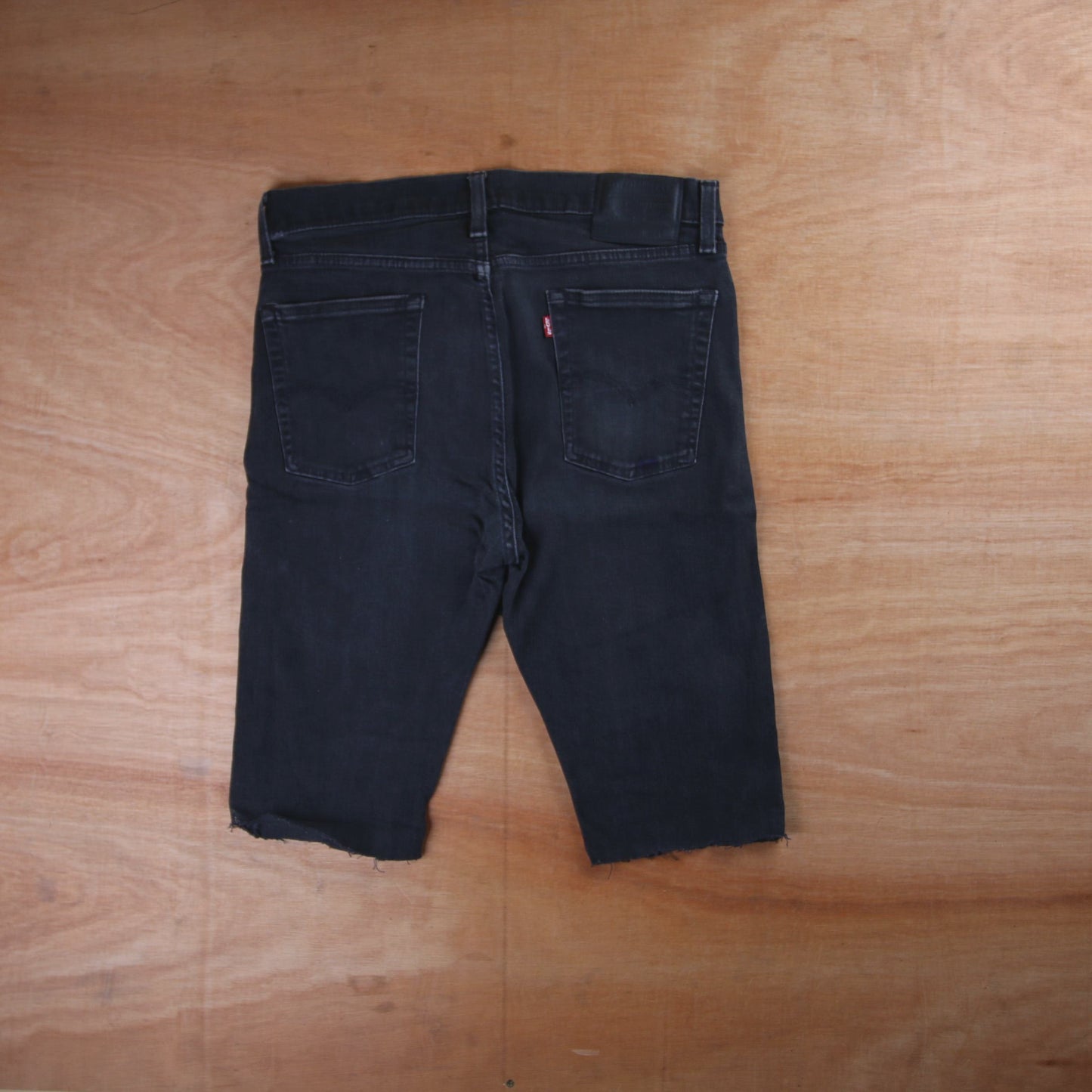 Levi's 510 Red Tab W34 L12 Slim Straight Leg Black Cotton Shorts