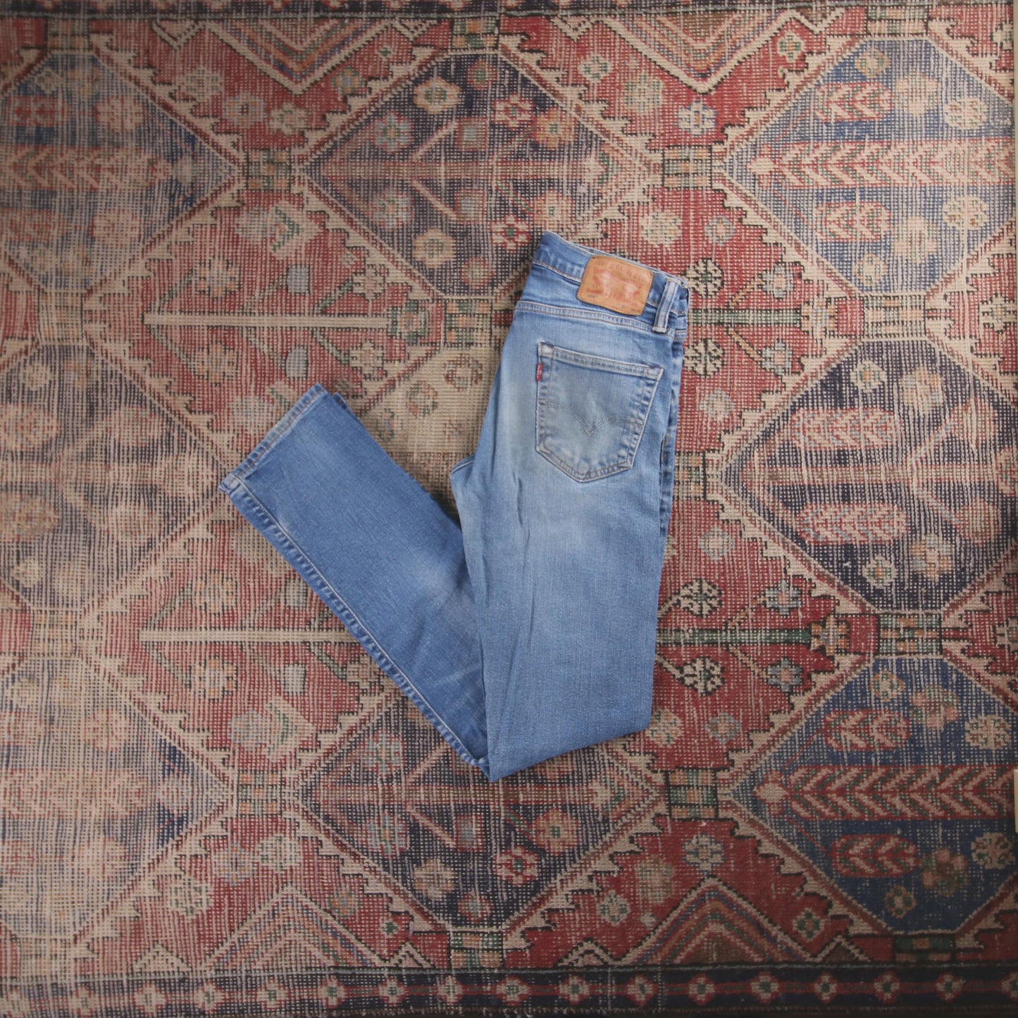 Levi's 504 Red Tab W30 L32 Straight Leg Regular Fit Blue Denim Jeans