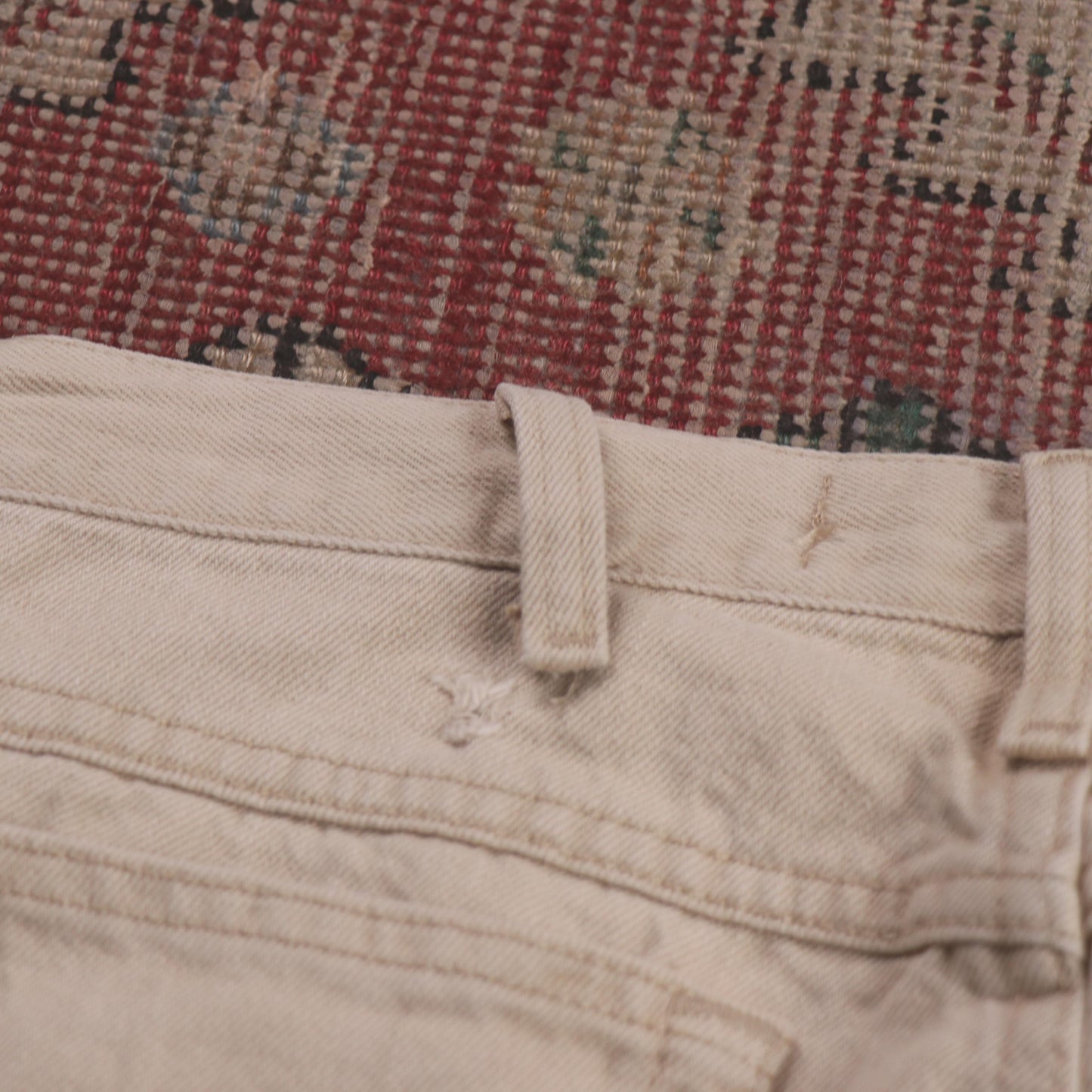 Lee W36 L32 Straight Leg Loose Fit Beige Denim Jeans