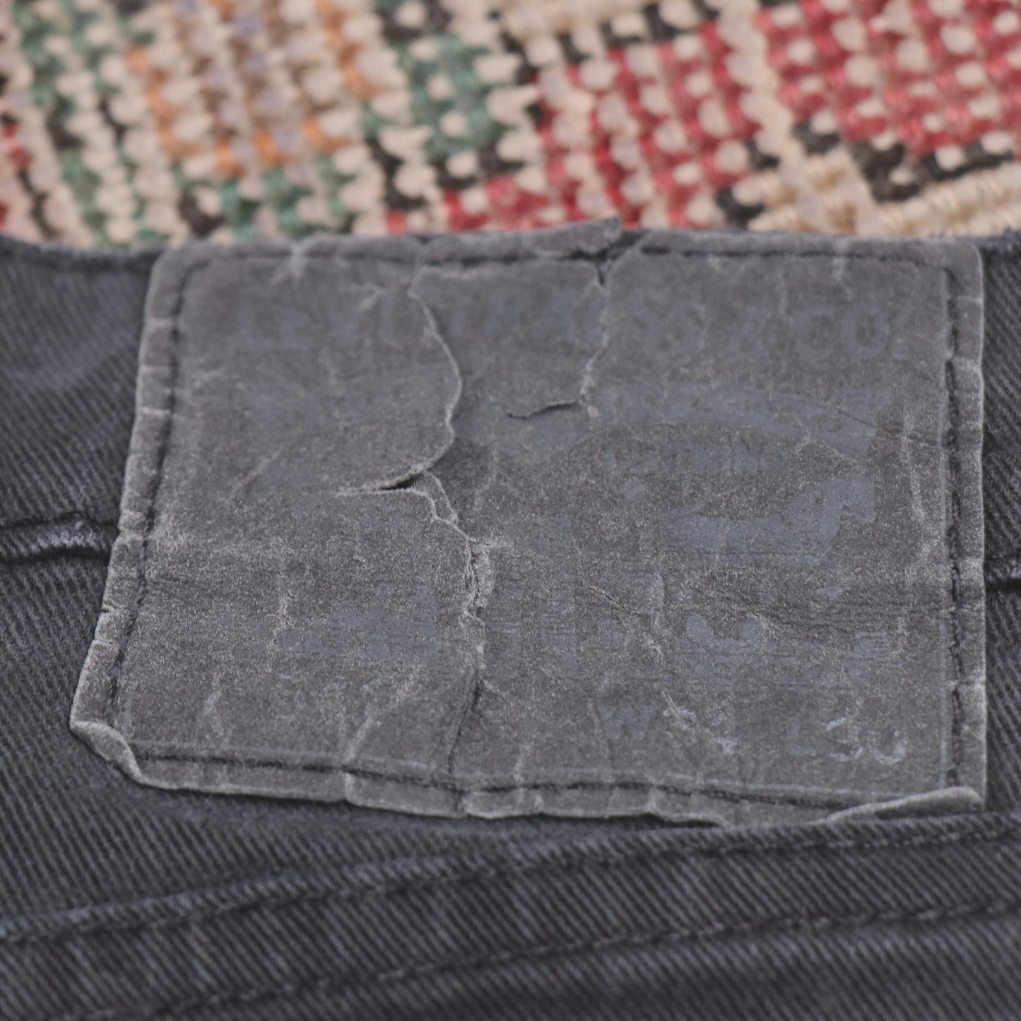 Levi's W34 L29 Straight Leg Black Denim Jeans
