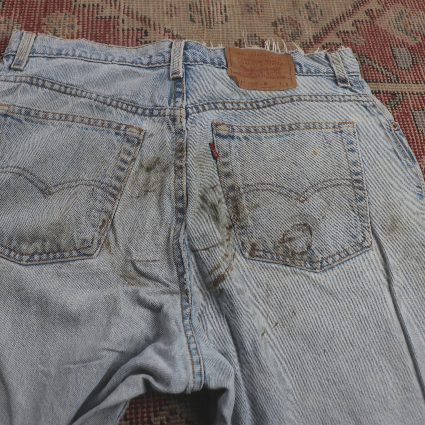 Levi's 551 W32 L28 Straight Leg Loose Fit Blue Denim Jeans