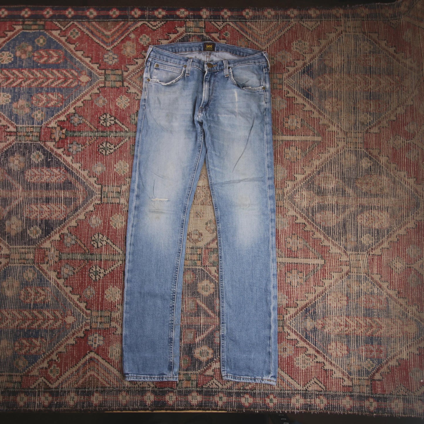 Lee W30 L30 Skinny Classic Ripped Style Blue Denim Jeans