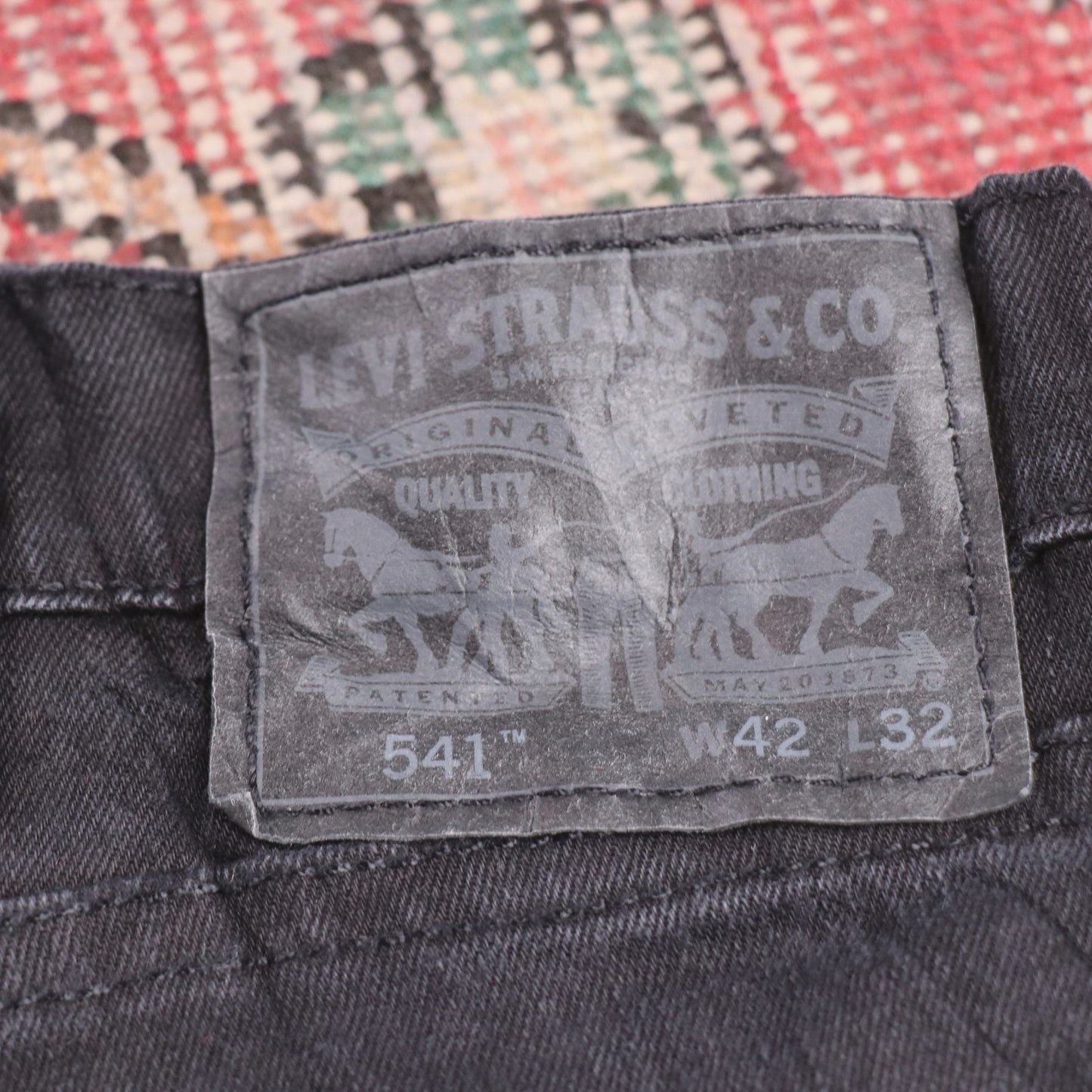 Levi's 541 W40 L30 Tapered Leg Black Denim Jeans