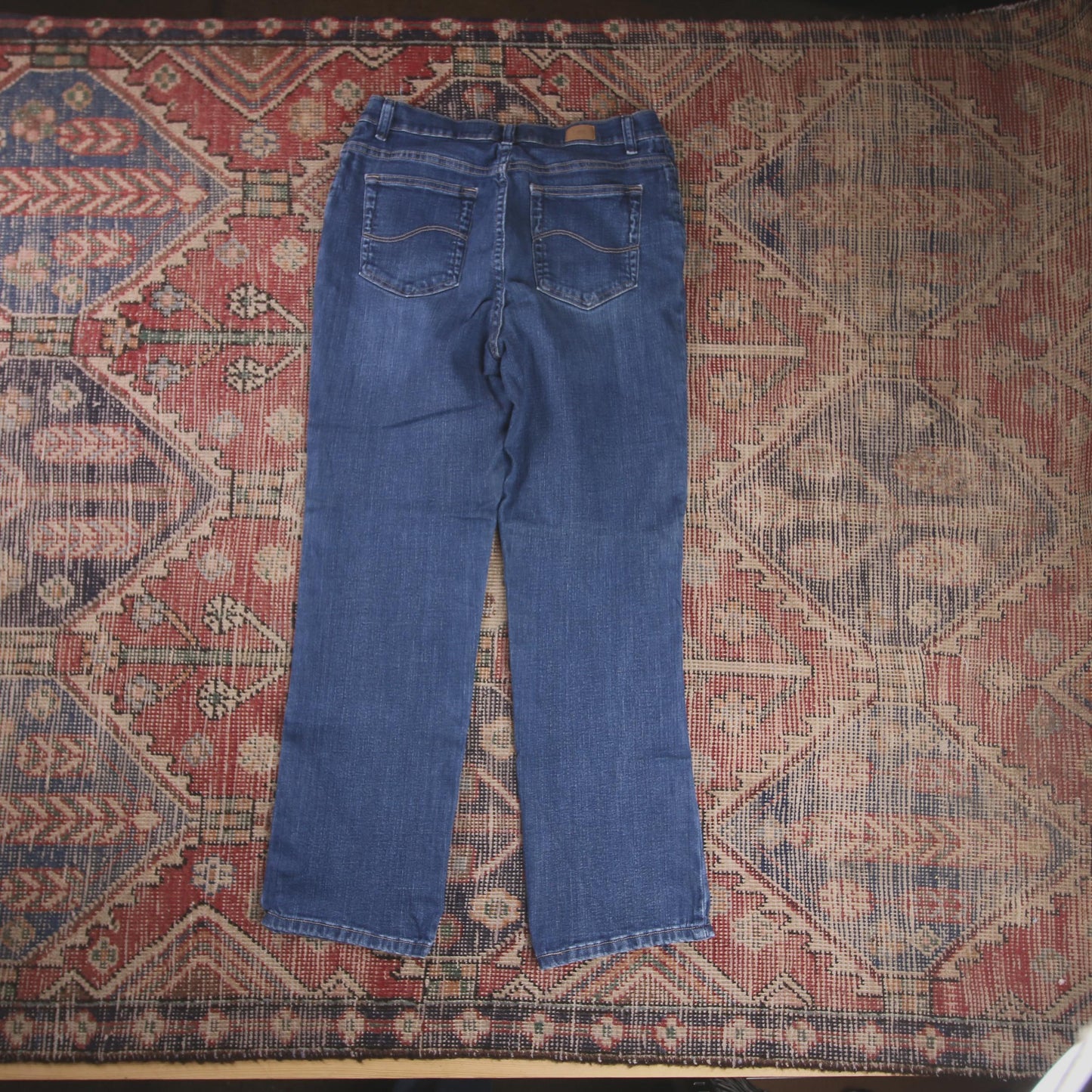 Lee W30 L27 Straight Leg Blue Denim Jeans