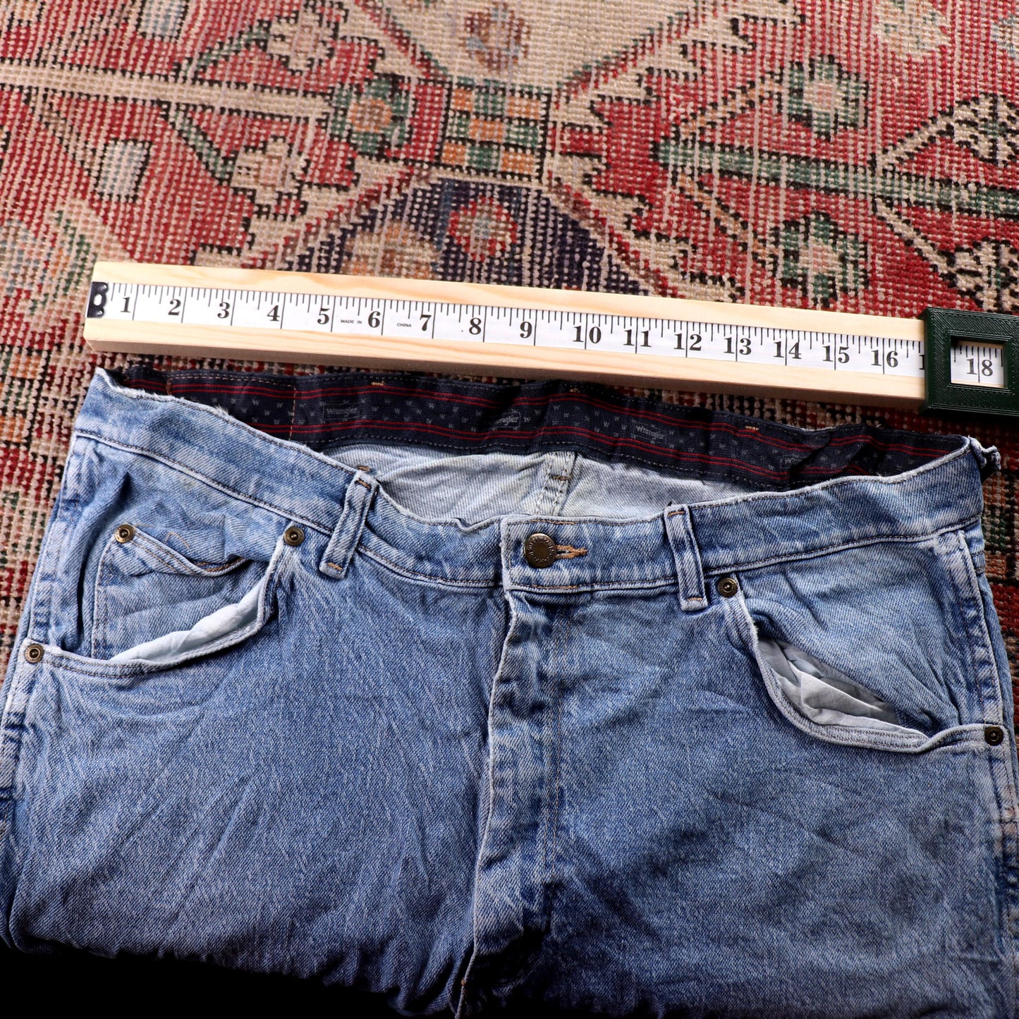 Wrangler W36 L31 Straight Leg Blue Denim Jeans