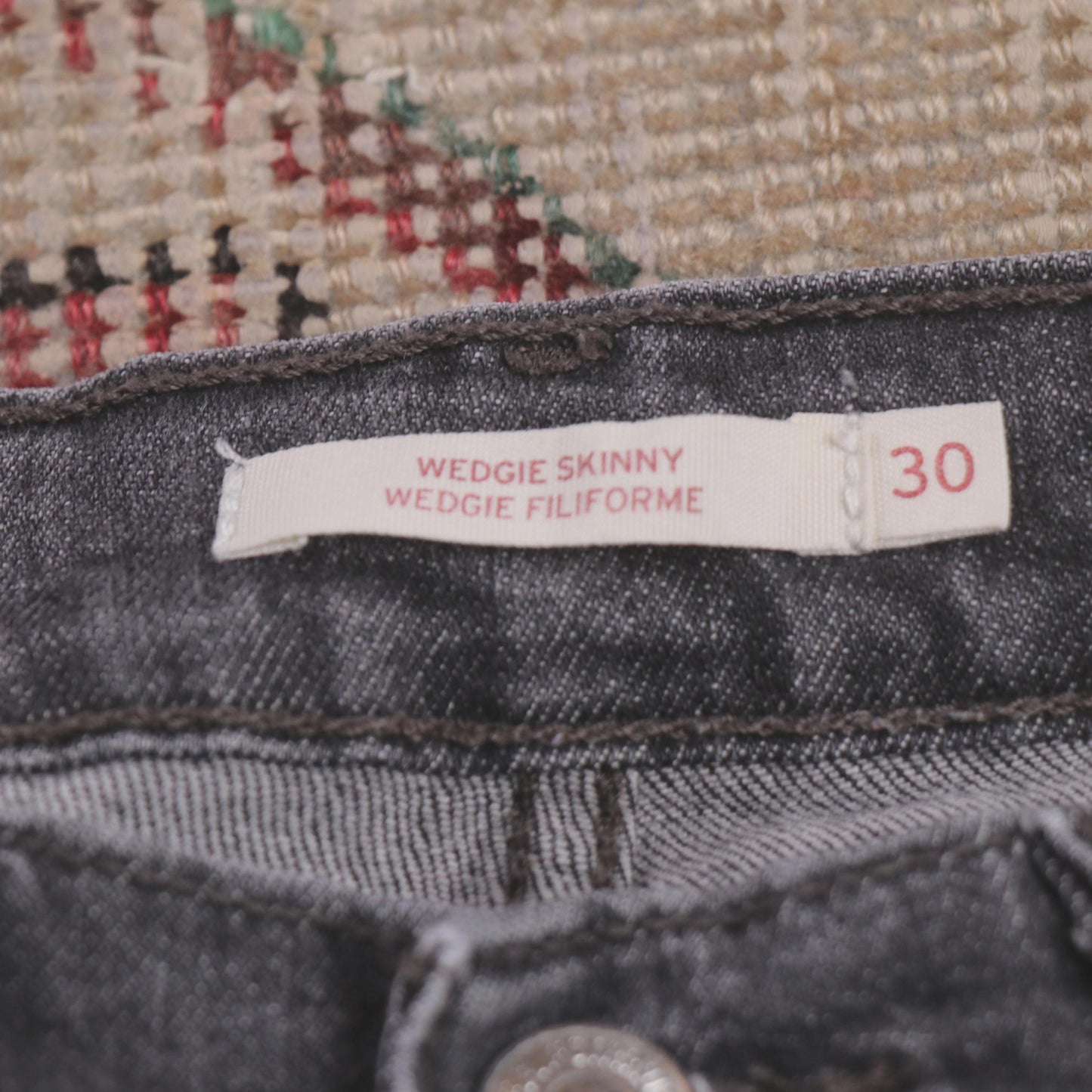 Levi's W30 L25 Skinny Black Denim Jeans