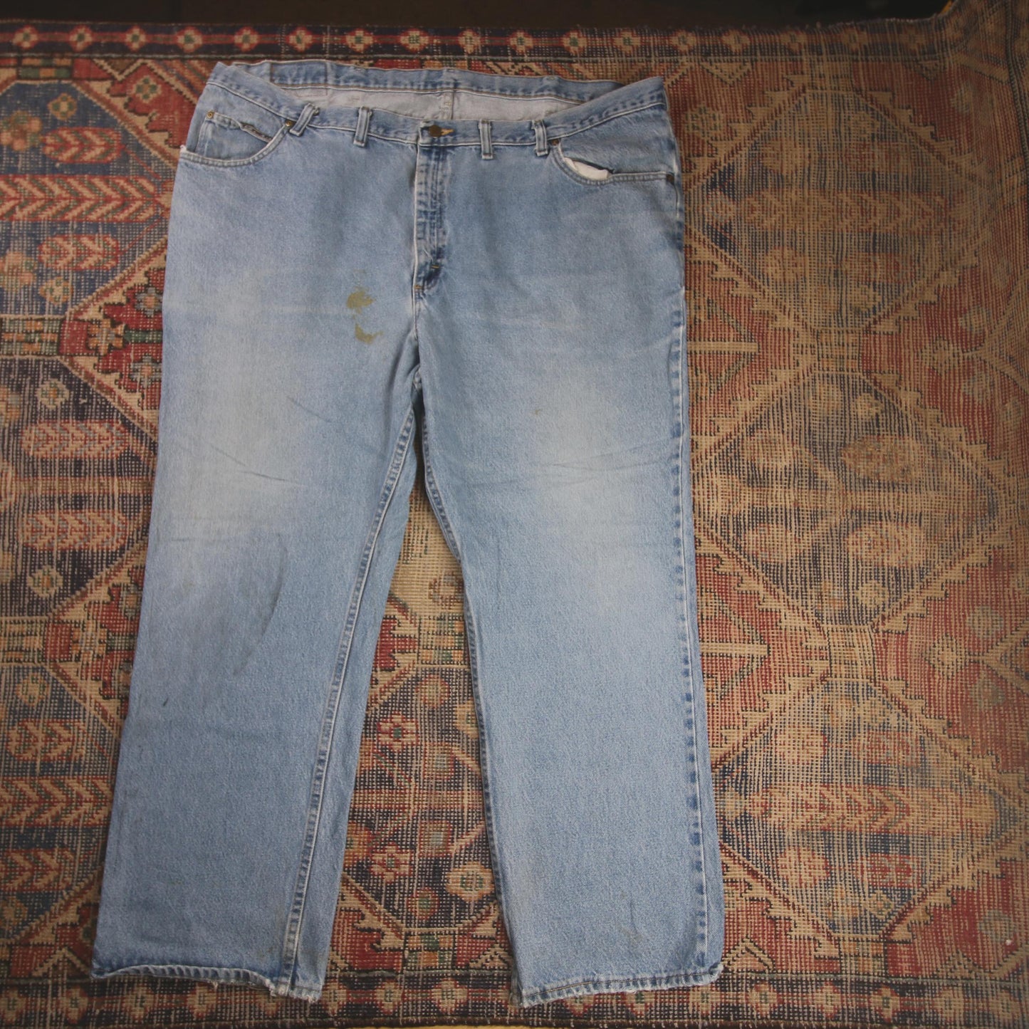 Lee W46 L29 Straight Leg Loose Fit Blue Denim Jeans