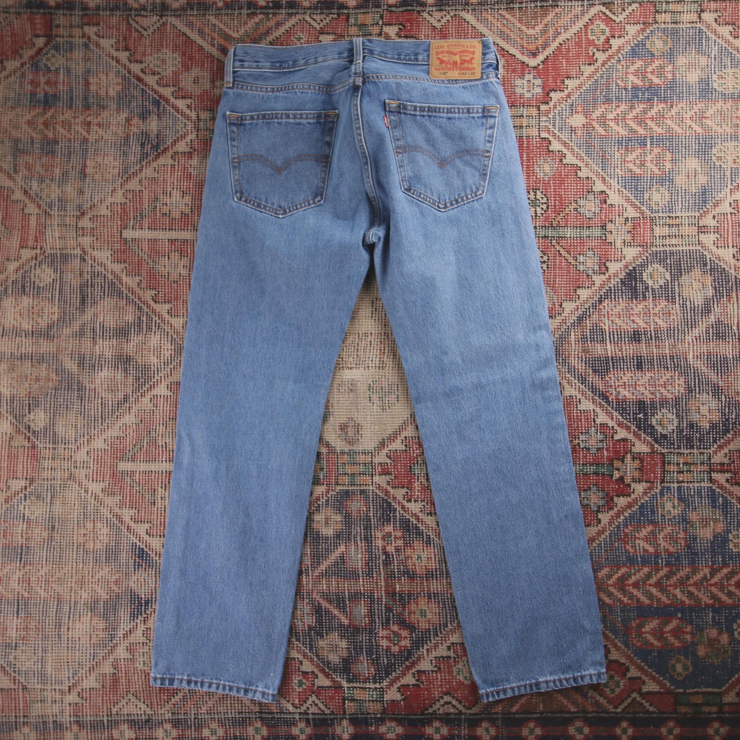 Levi's 505 Red Tab W32 L29 Straight Leg Regular Fit Blue Denim Jeans