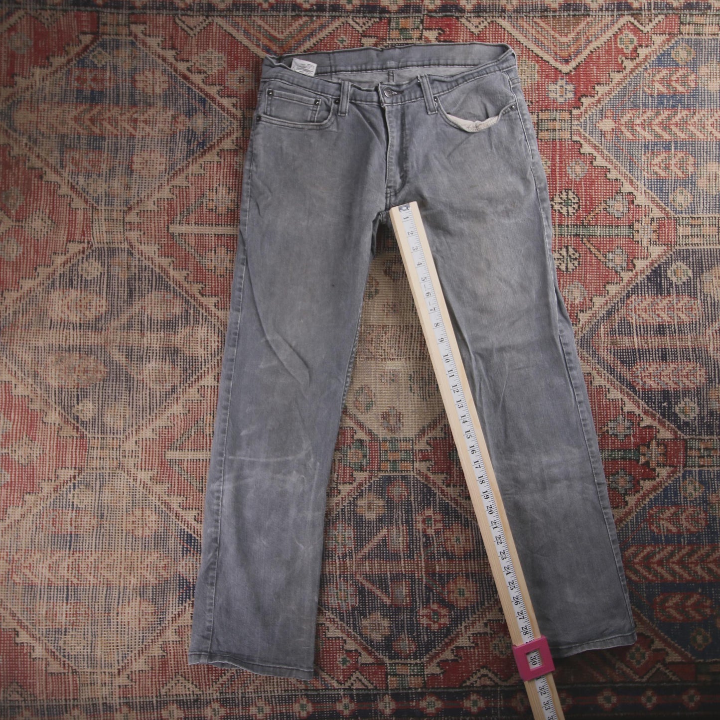 Levi's 514 W34 L30 Straight Leg Grey Denim Jeans