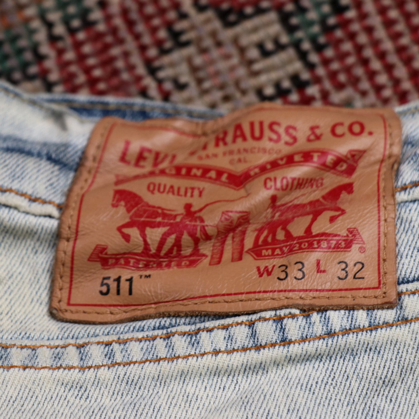 Levi's 511 W34 L32 Slim Fit Blue Denim Jeans