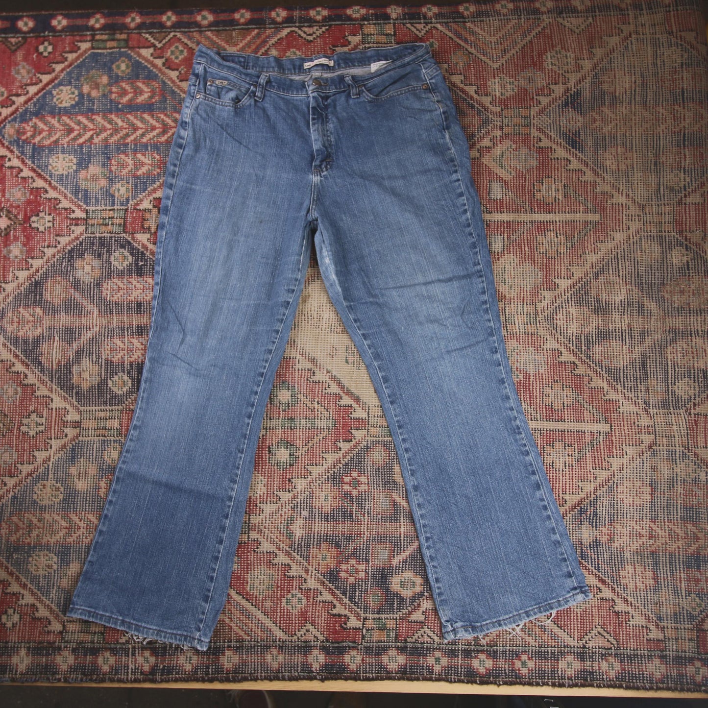 Lee W34 L28 Bootcut Relaxed Fit Blue Denim Jeans