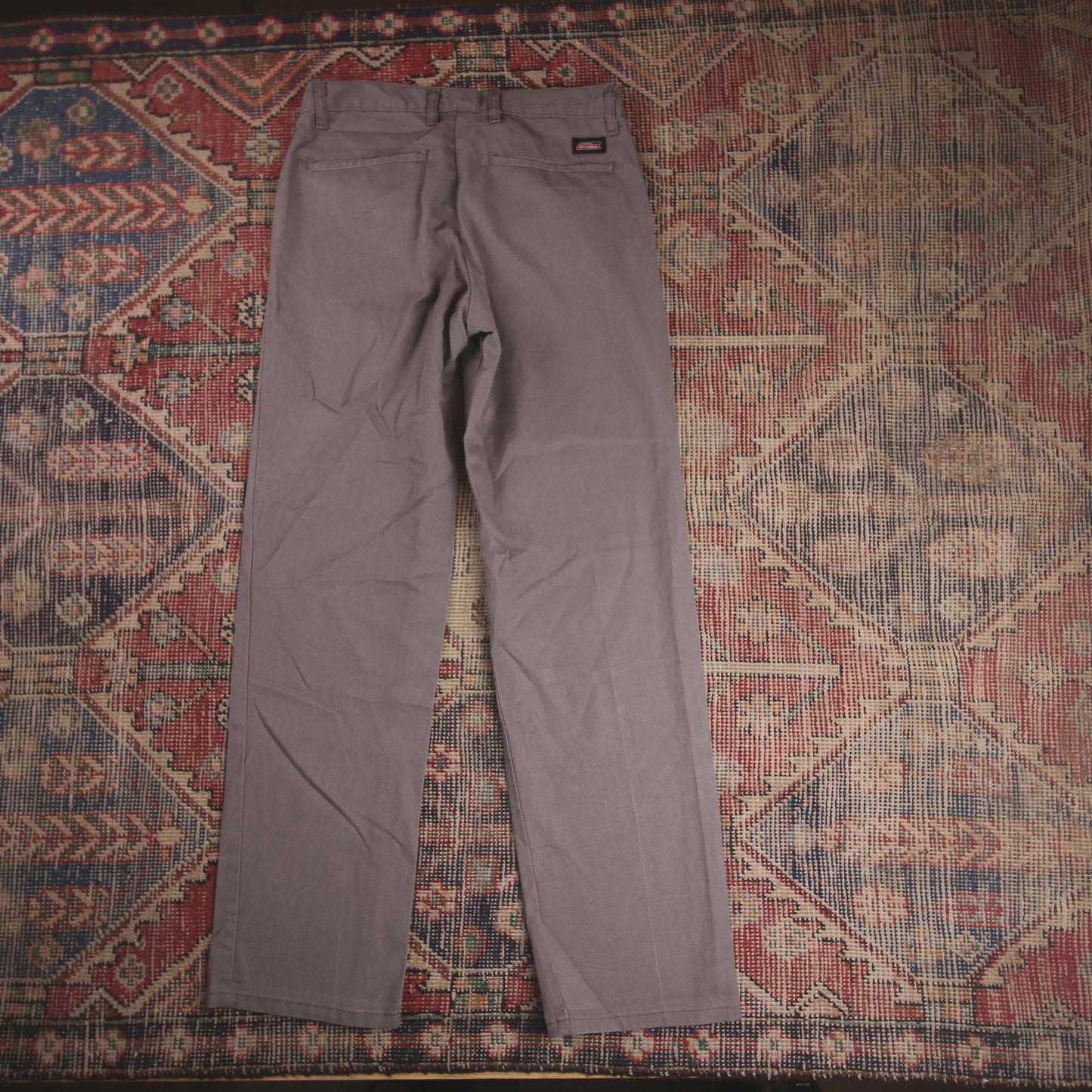 Dickies W30 L30 Straight Leg Blue Cotton Blend Trousers